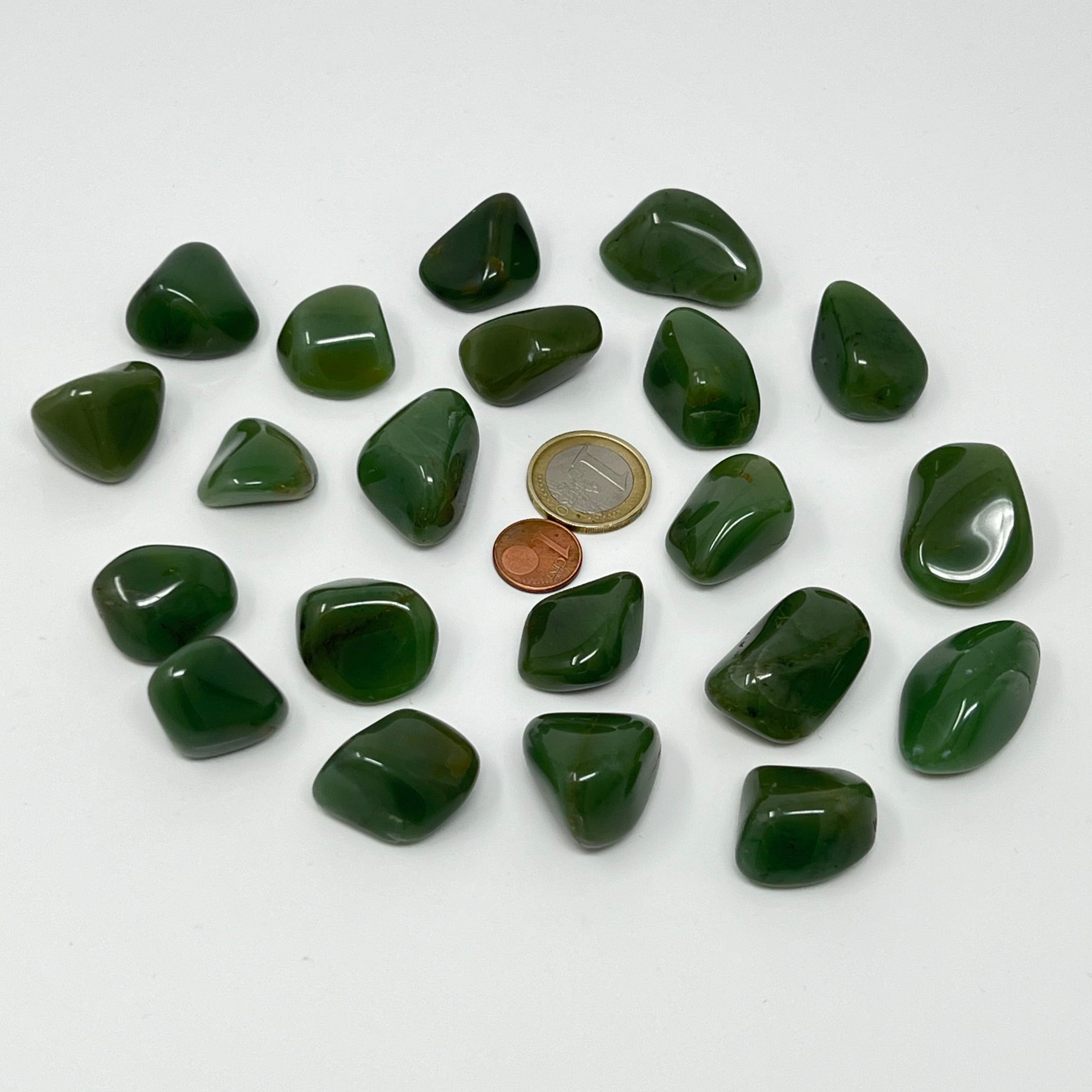 Chalcedon grün (Chromchalcedon) - Trommelstein - Größe 2-3,5 cm