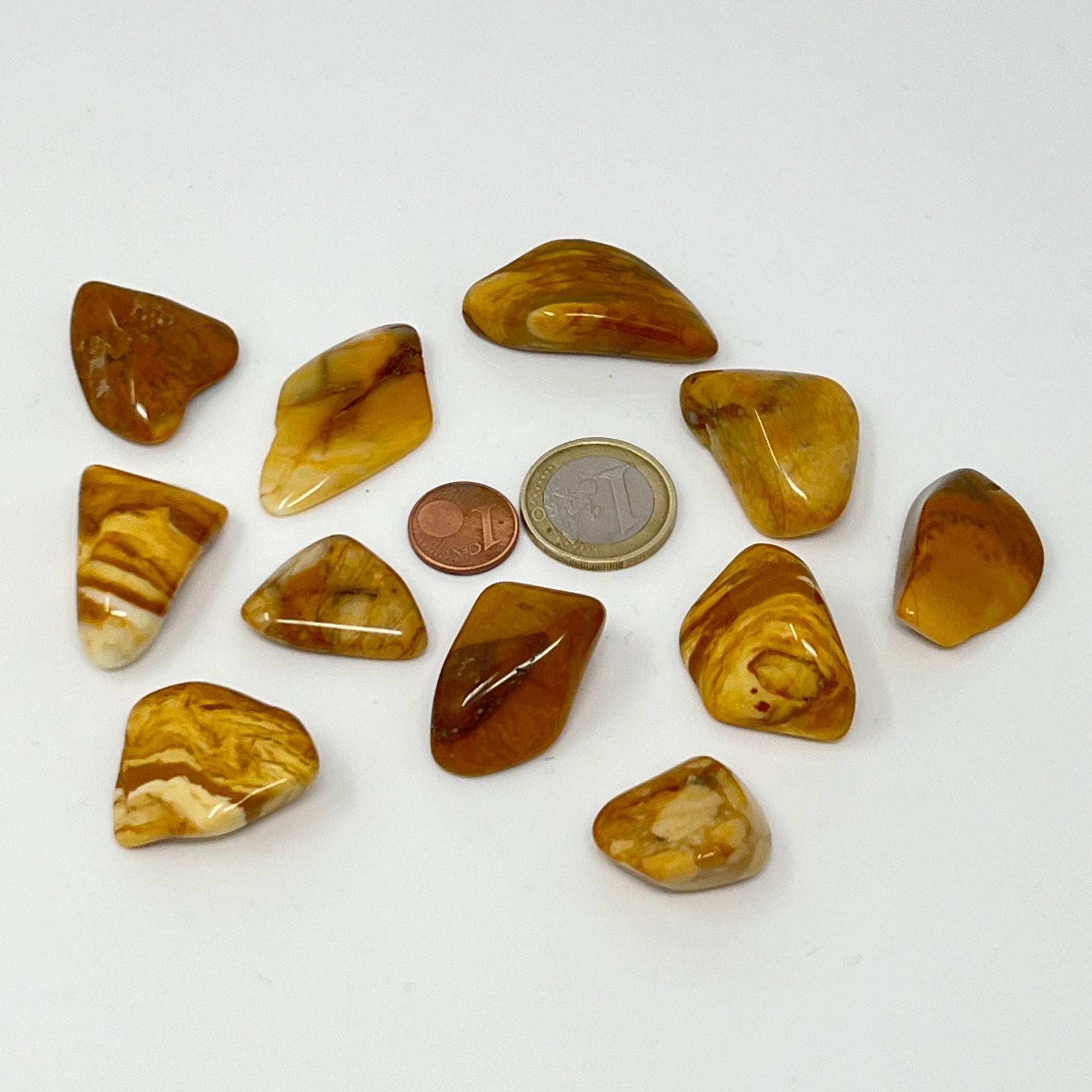 Jaspis gelb - Trommelstein - Größe 2-3,5 cm