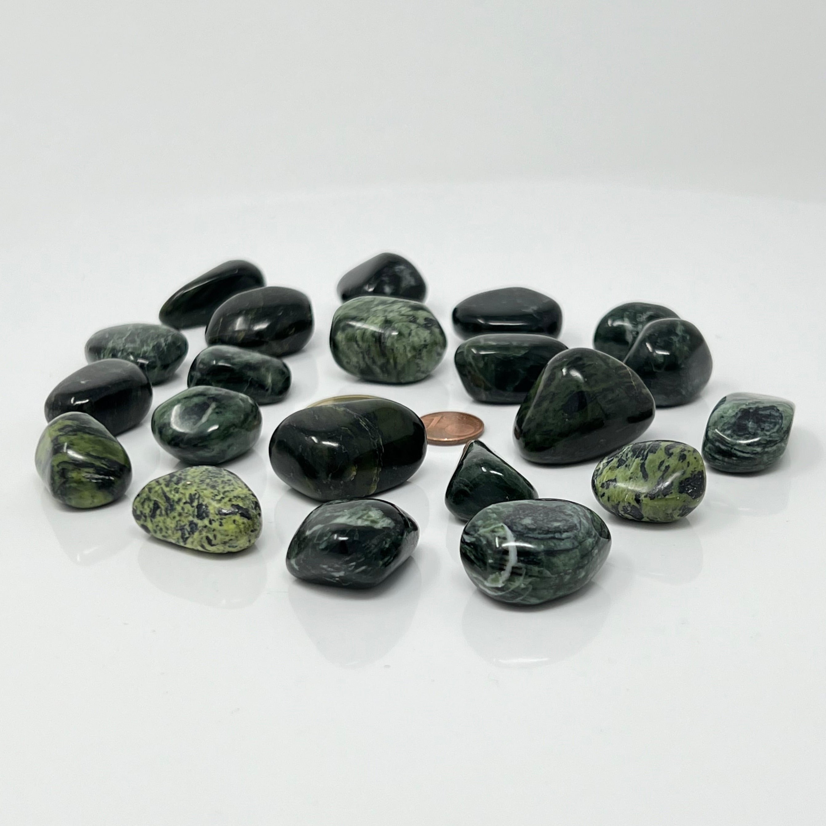 Serpentin - Trommelstein - Größe 2-3 cm