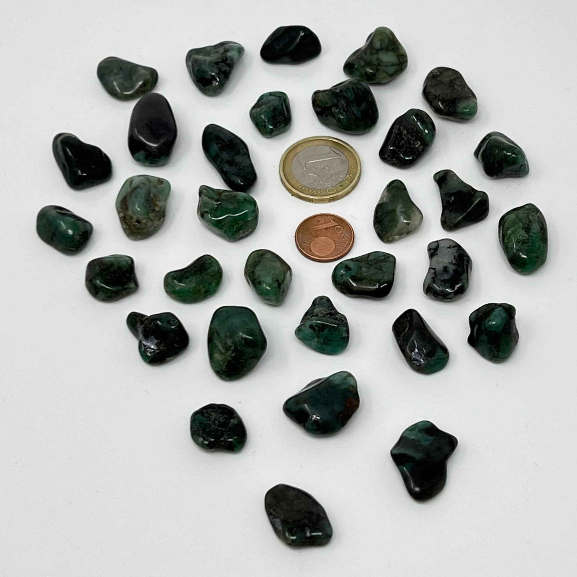 Smaragd - Trommelstein - Größe 1-2 cm