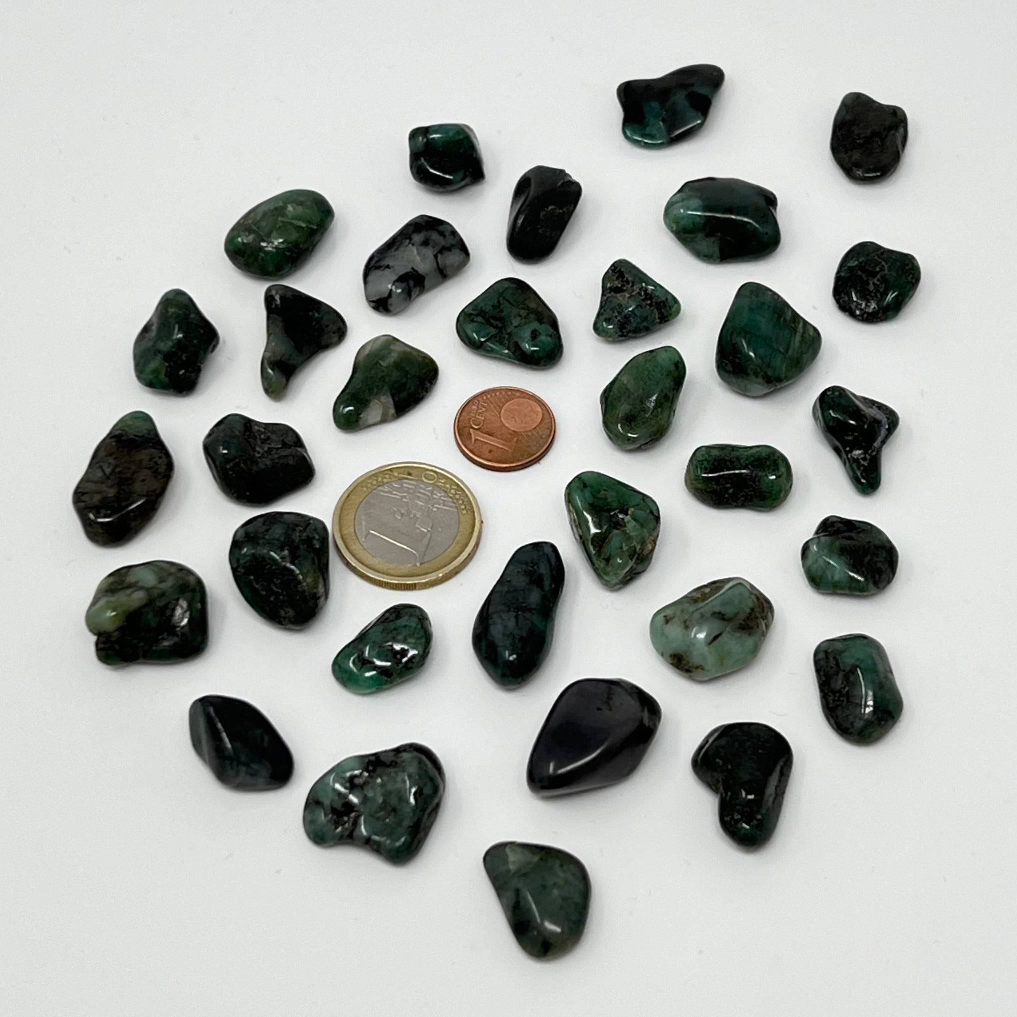 Smaragd - Trommelstein - Größe 1-2 cm