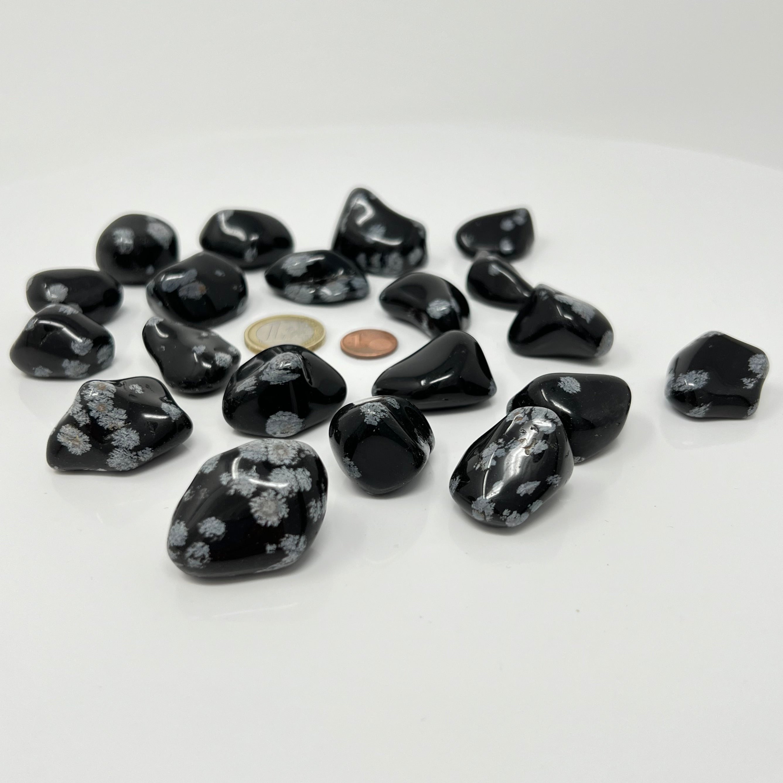Schneeflockenobsidian - Trommelstein - Größe 2-3 cm