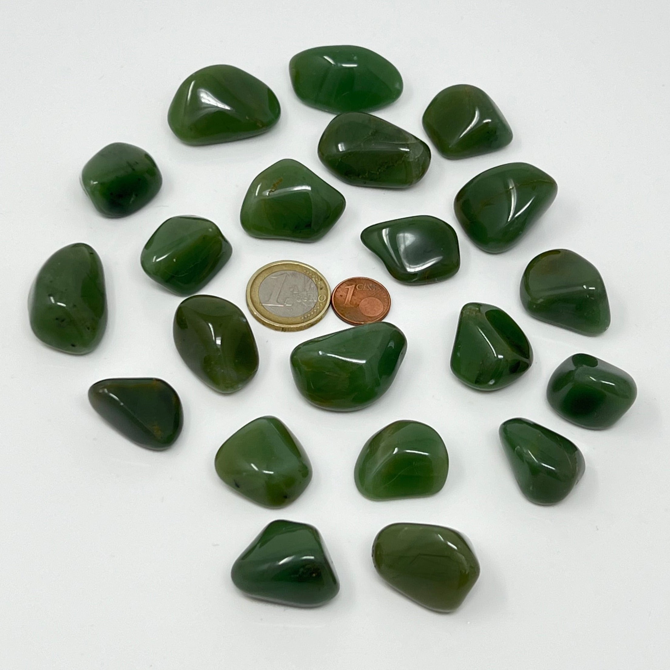 Chalcedon grün (Chromchalcedon) - Trommelstein - Größe 2-3,5 cm