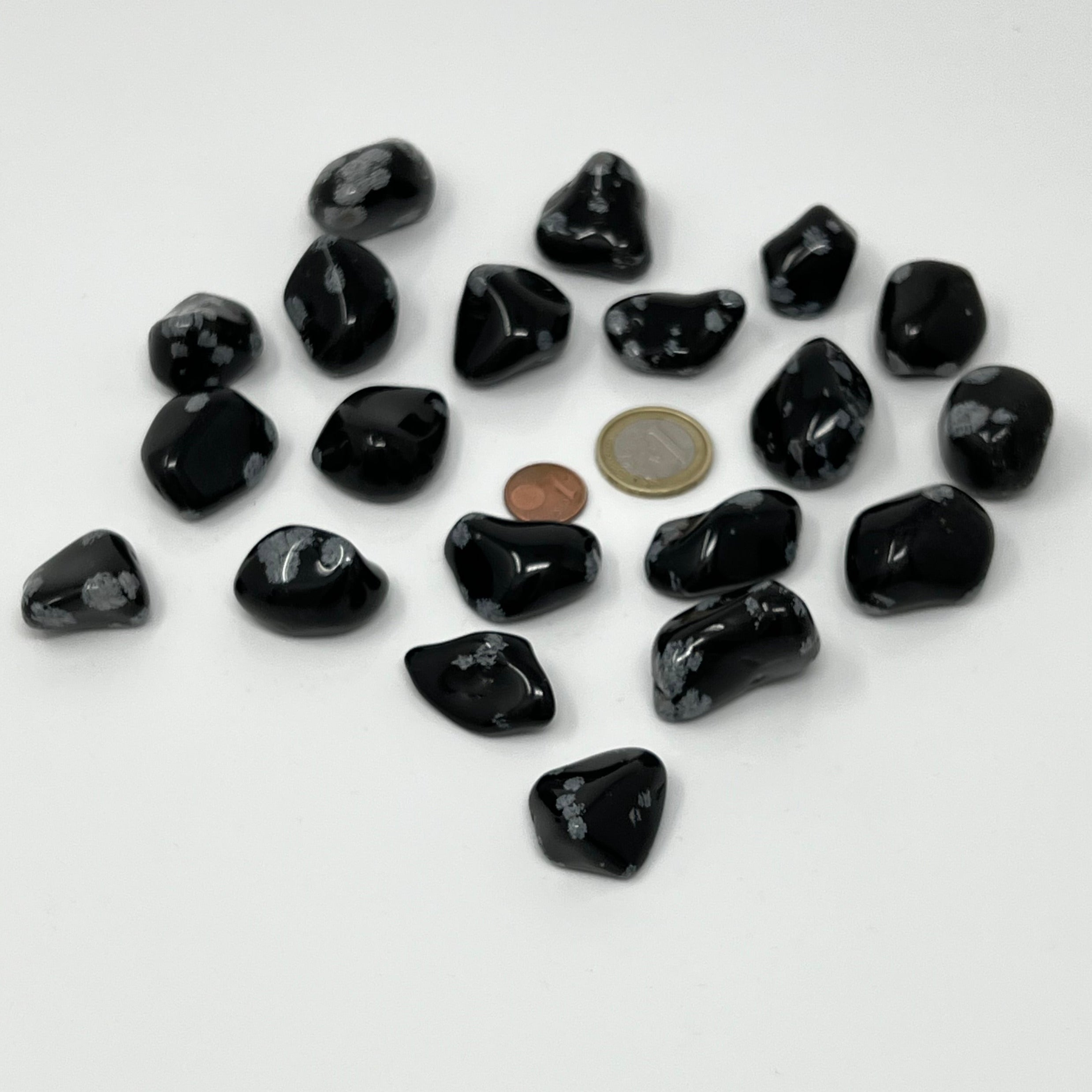 Schneeflockenobsidian - Trommelstein - Größe 2-3 cm