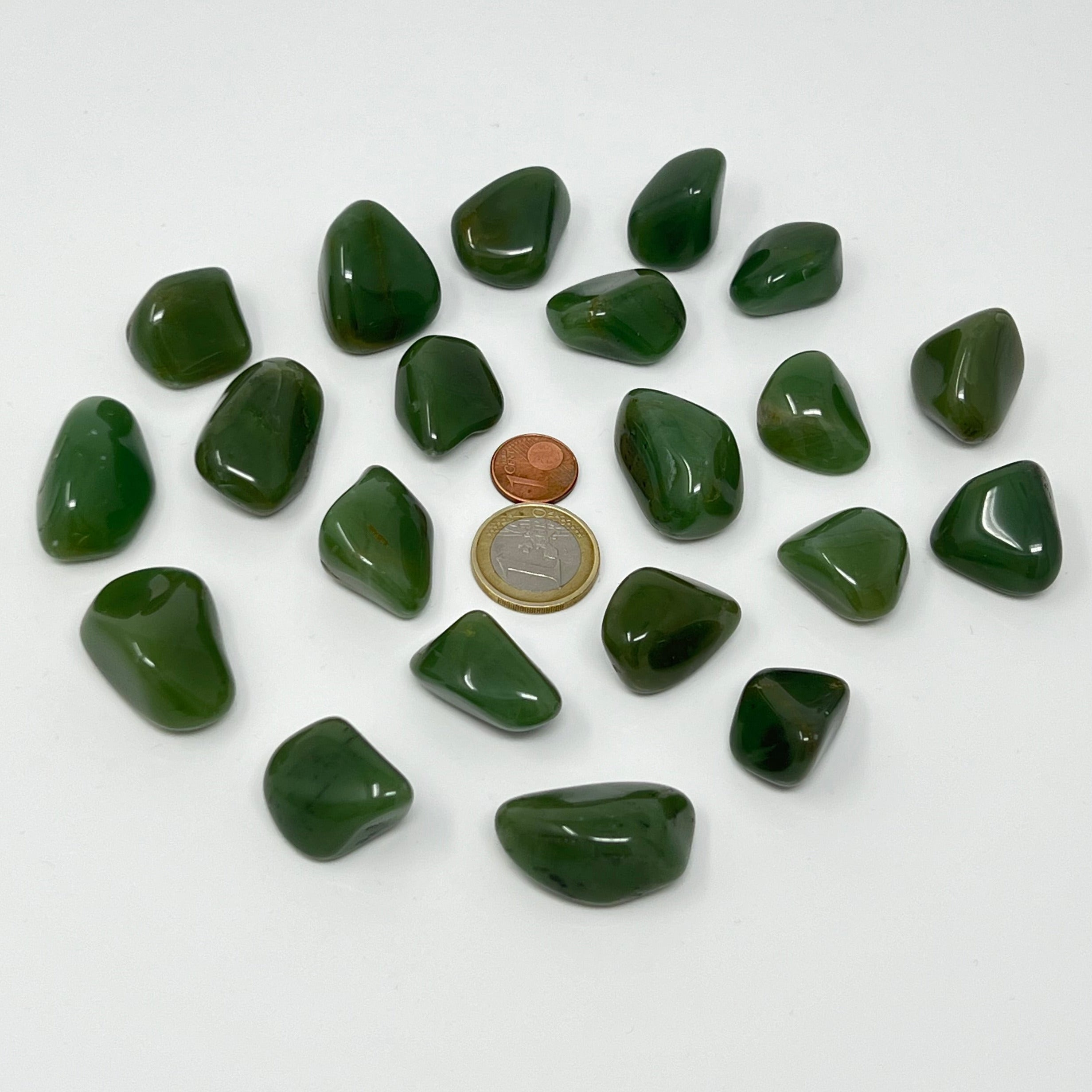 Chalcedon grün (Chromchalcedon) - Trommelstein - Größe 2-3,5 cm