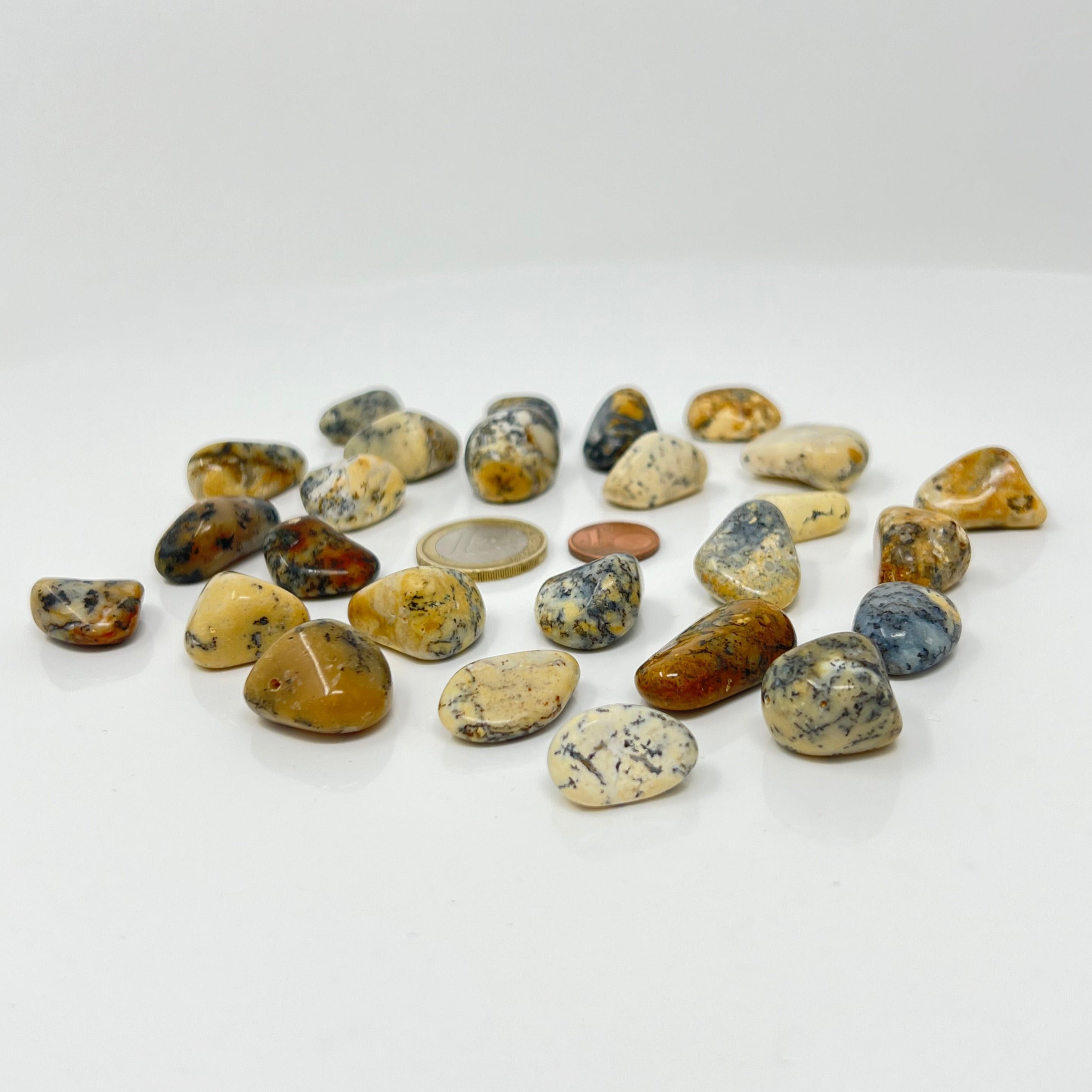 Moosopal - Trommelstein - Größe 1,5-2,5 cm