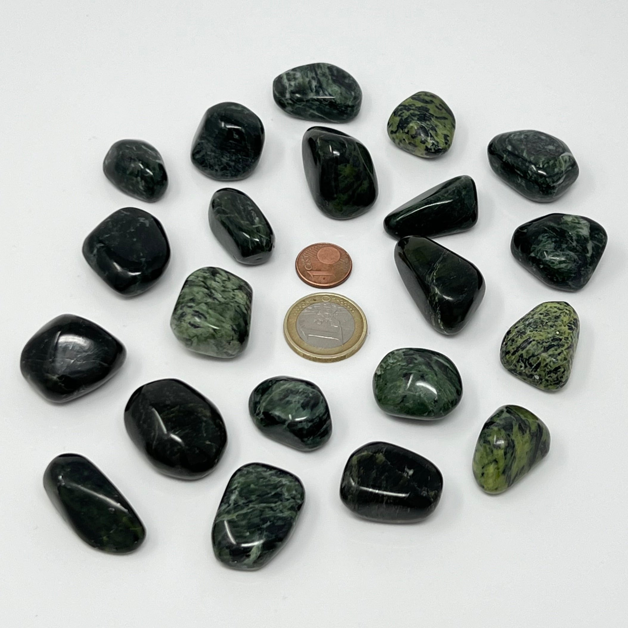 Serpentin - Trommelstein - Größe 2-3 cm