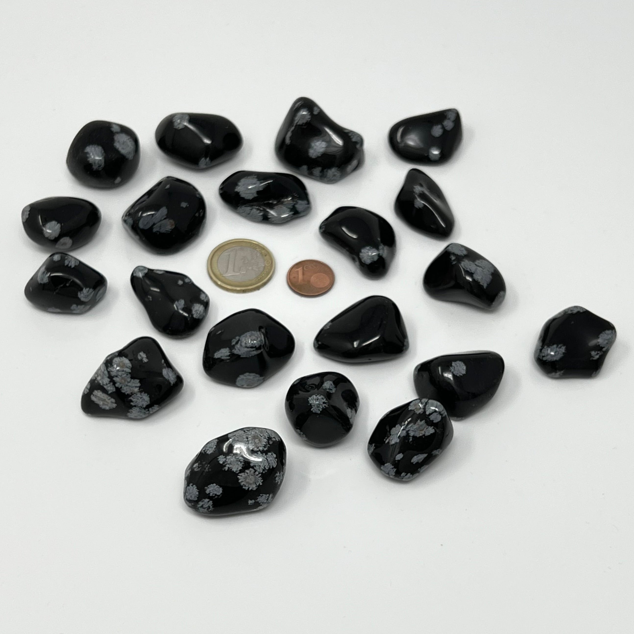 Schneeflockenobsidian - Trommelstein - Größe 2-3 cm