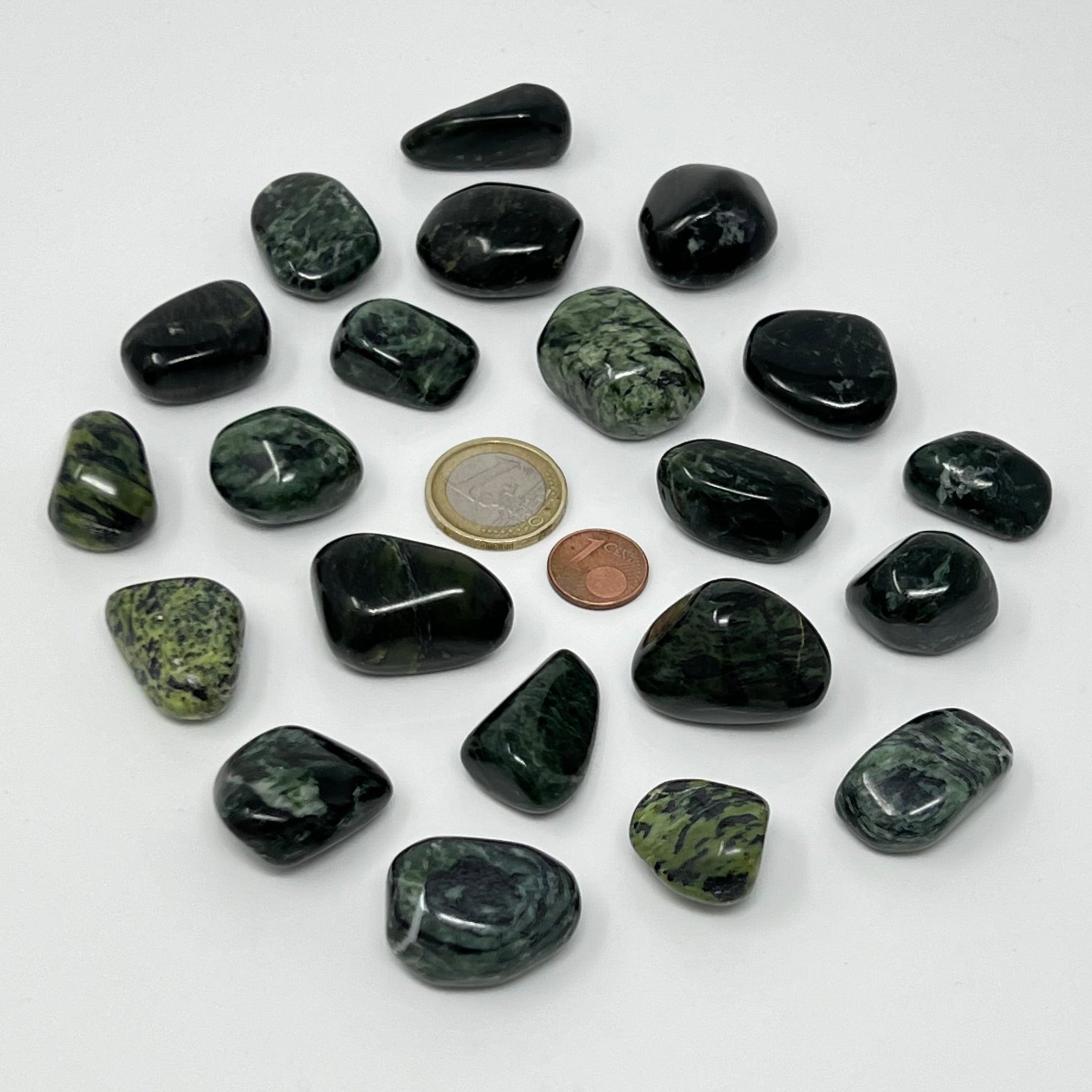 Serpentin - Trommelstein - Größe 2-3 cm