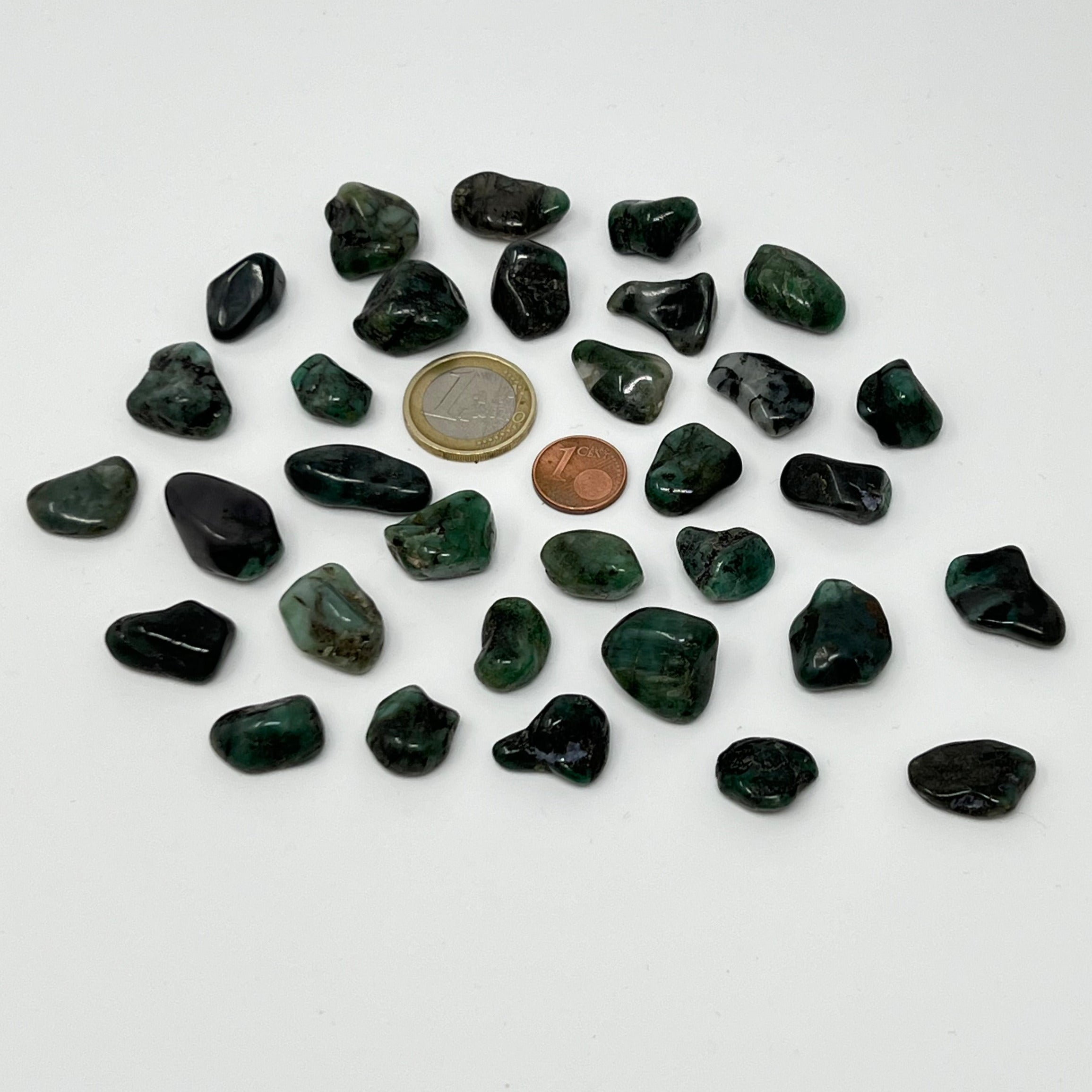 Smaragd - Trommelstein - Größe 1-2 cm