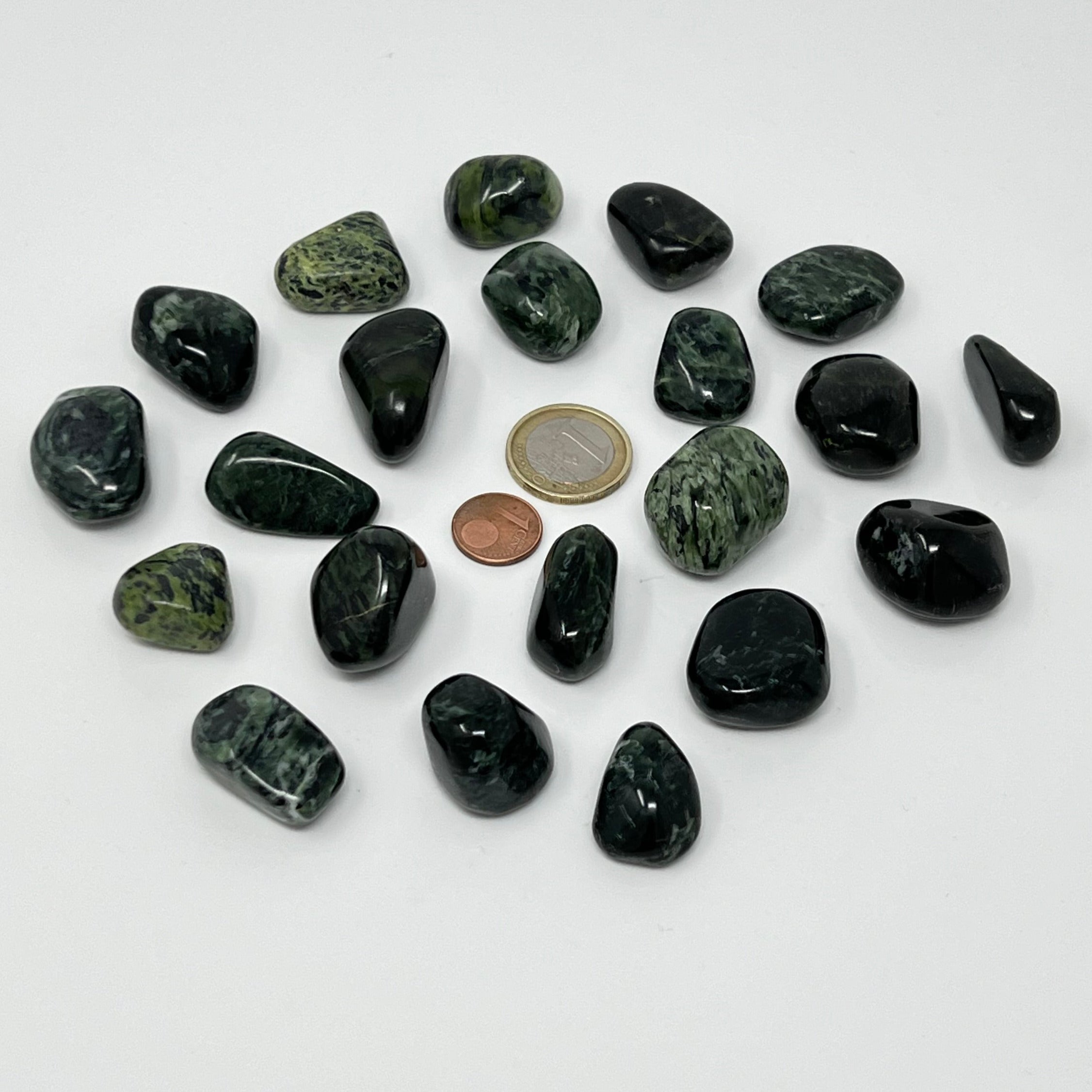 Serpentin - Trommelstein - Größe 2-3 cm