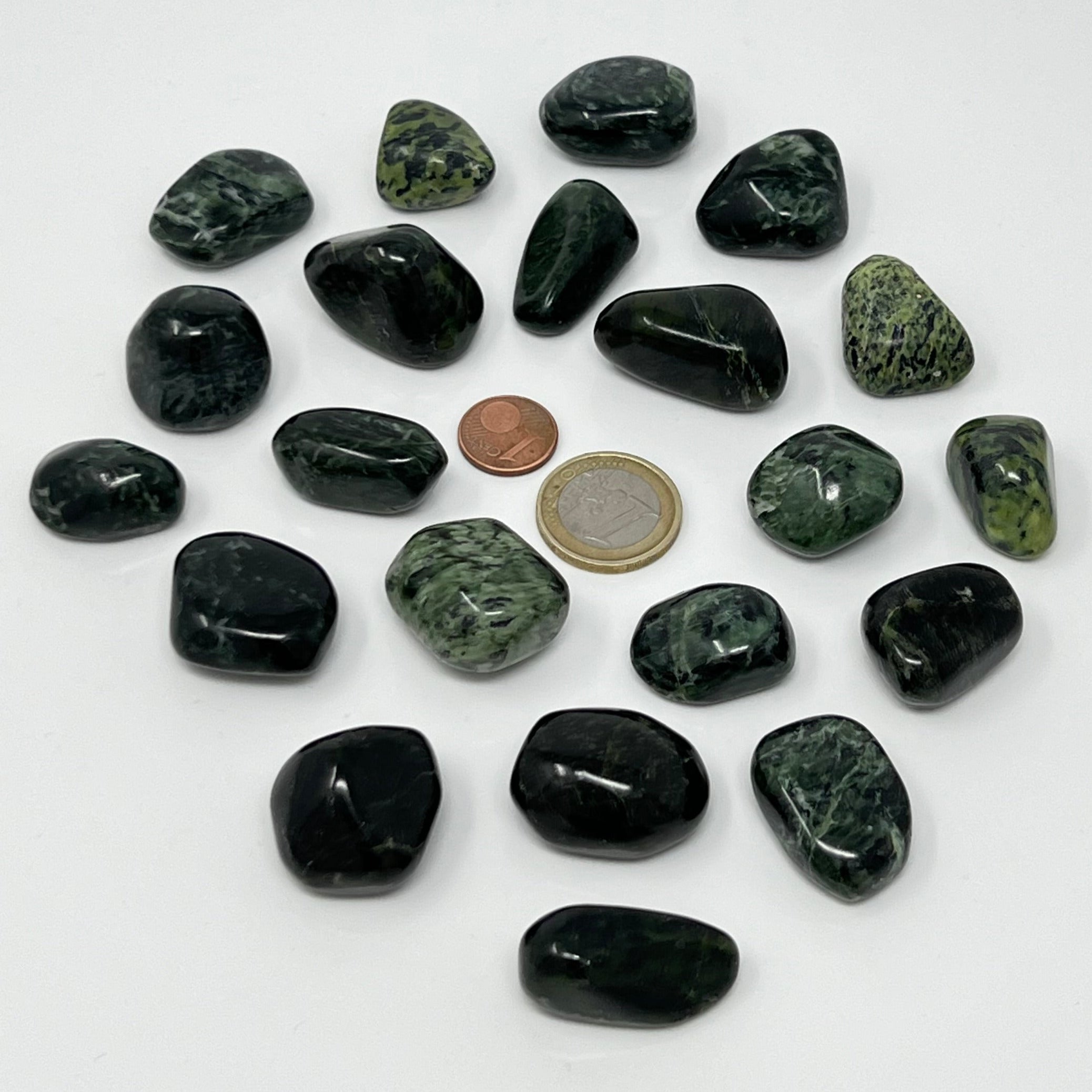 Serpentin - Trommelstein - Größe 2-3 cm