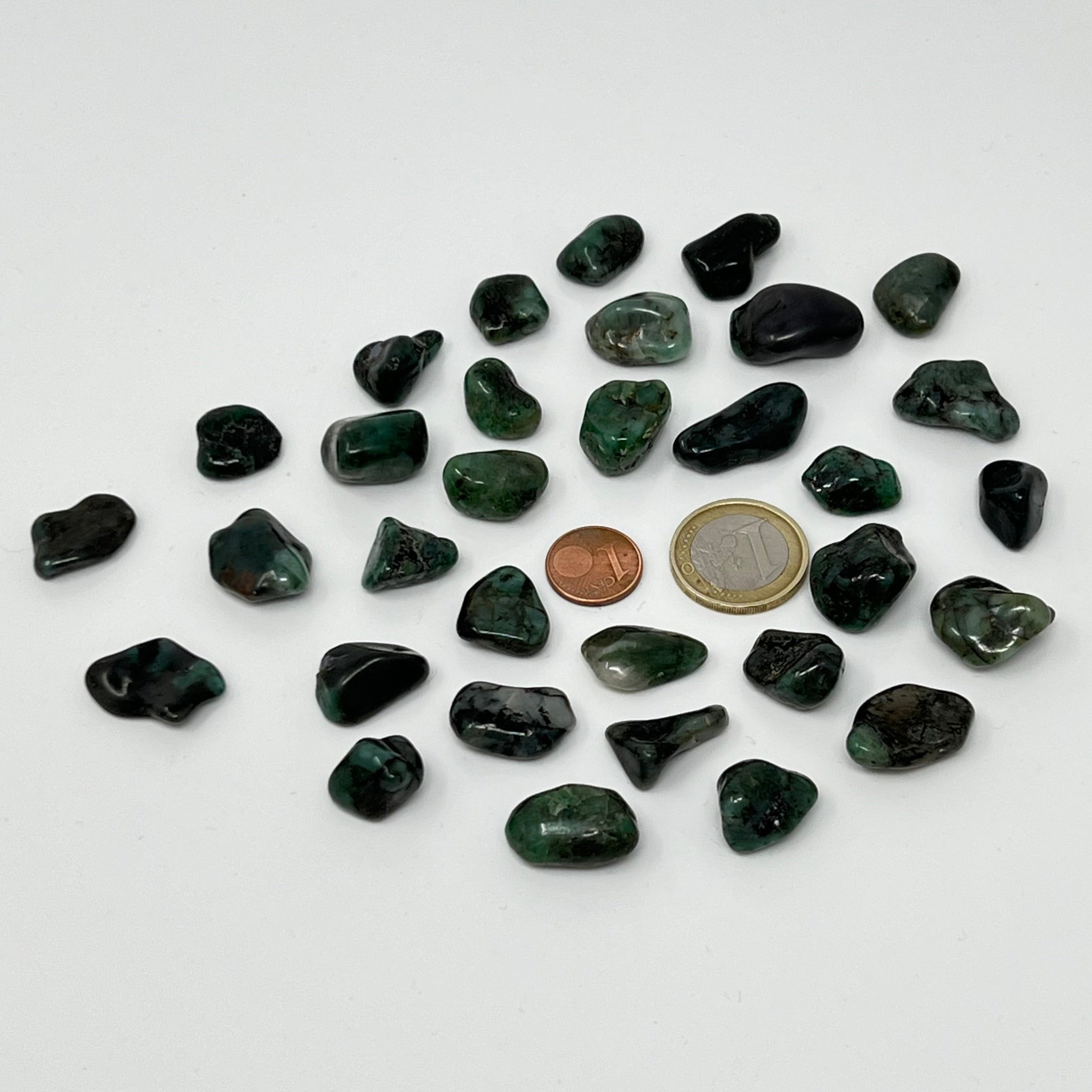 Smaragd - Trommelstein - Größe 1-2 cm