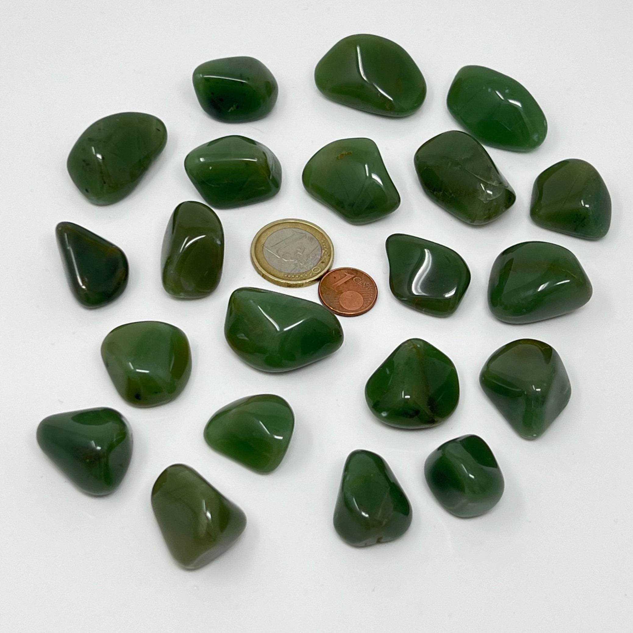 Chalcedon grün (Chromchalcedon) - Trommelstein - Größe 2-3,5 cm