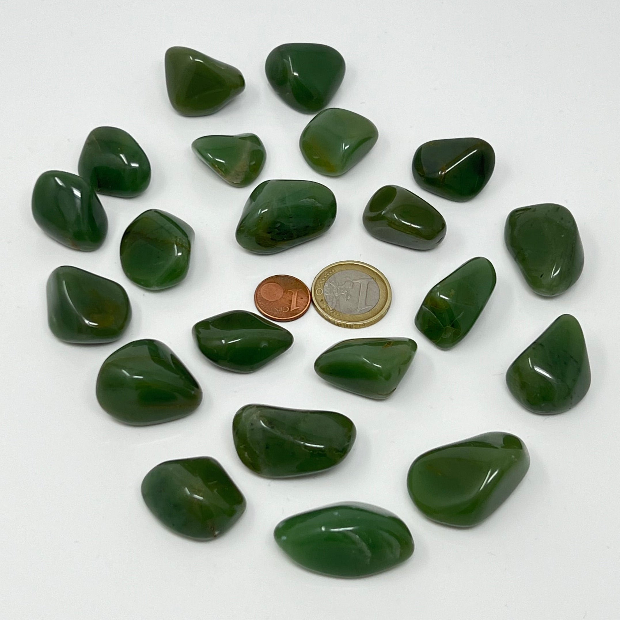 Chalcedon grün (Chromchalcedon) - Trommelstein - Größe 2-3,5 cm