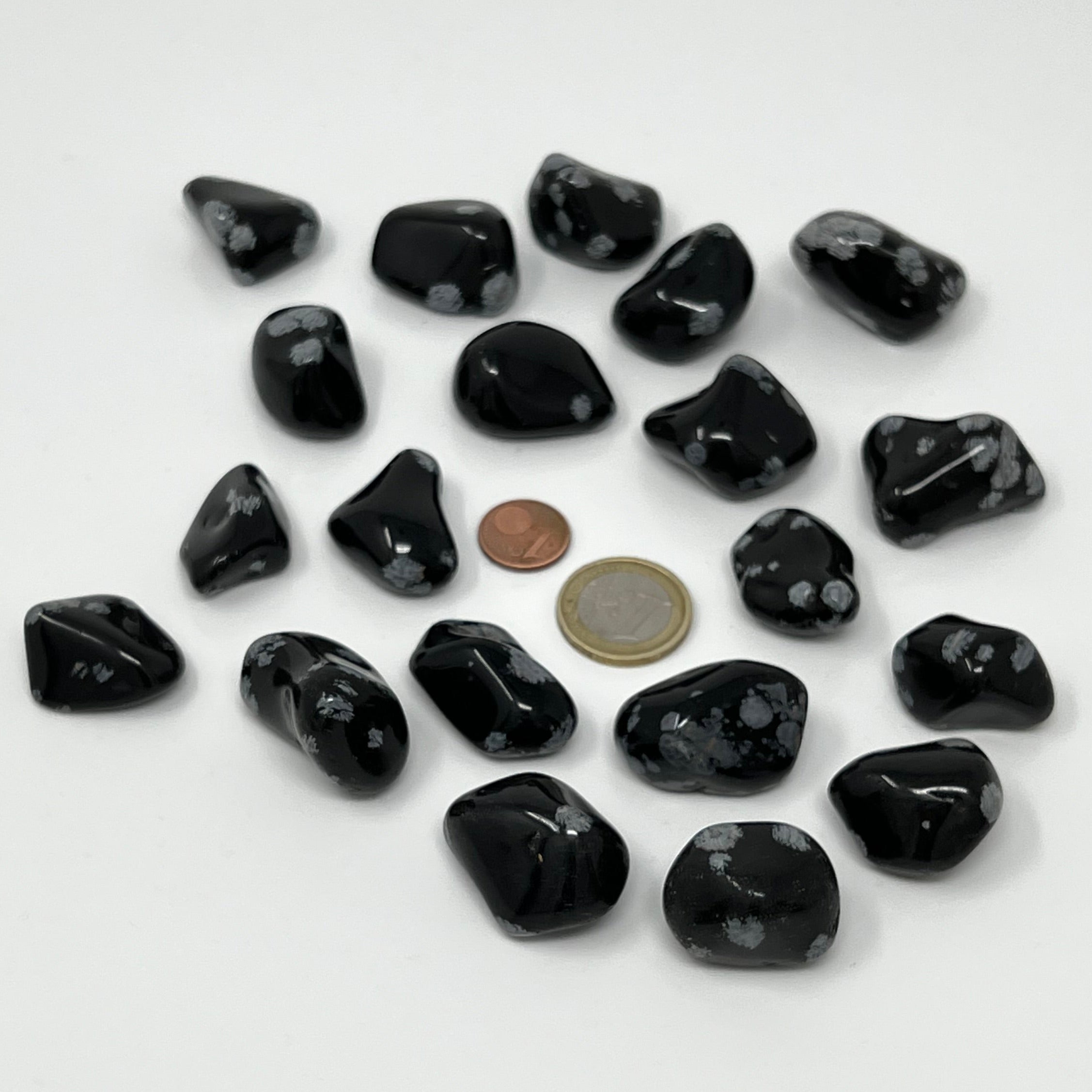 Schneeflockenobsidian - Trommelstein - Größe 2-3 cm