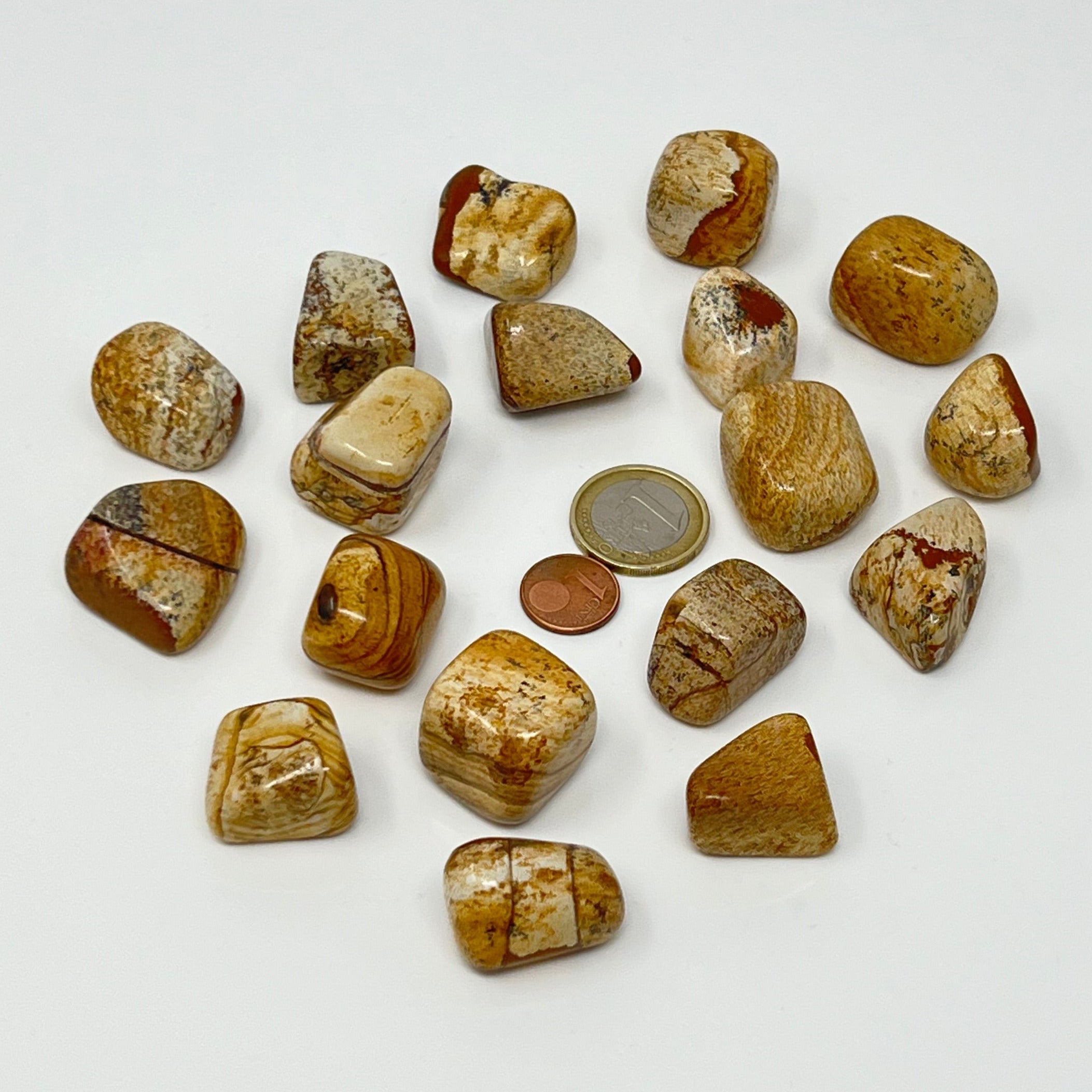 Landschaftsjaspis - Trommelstein - Größe 2-3 cm