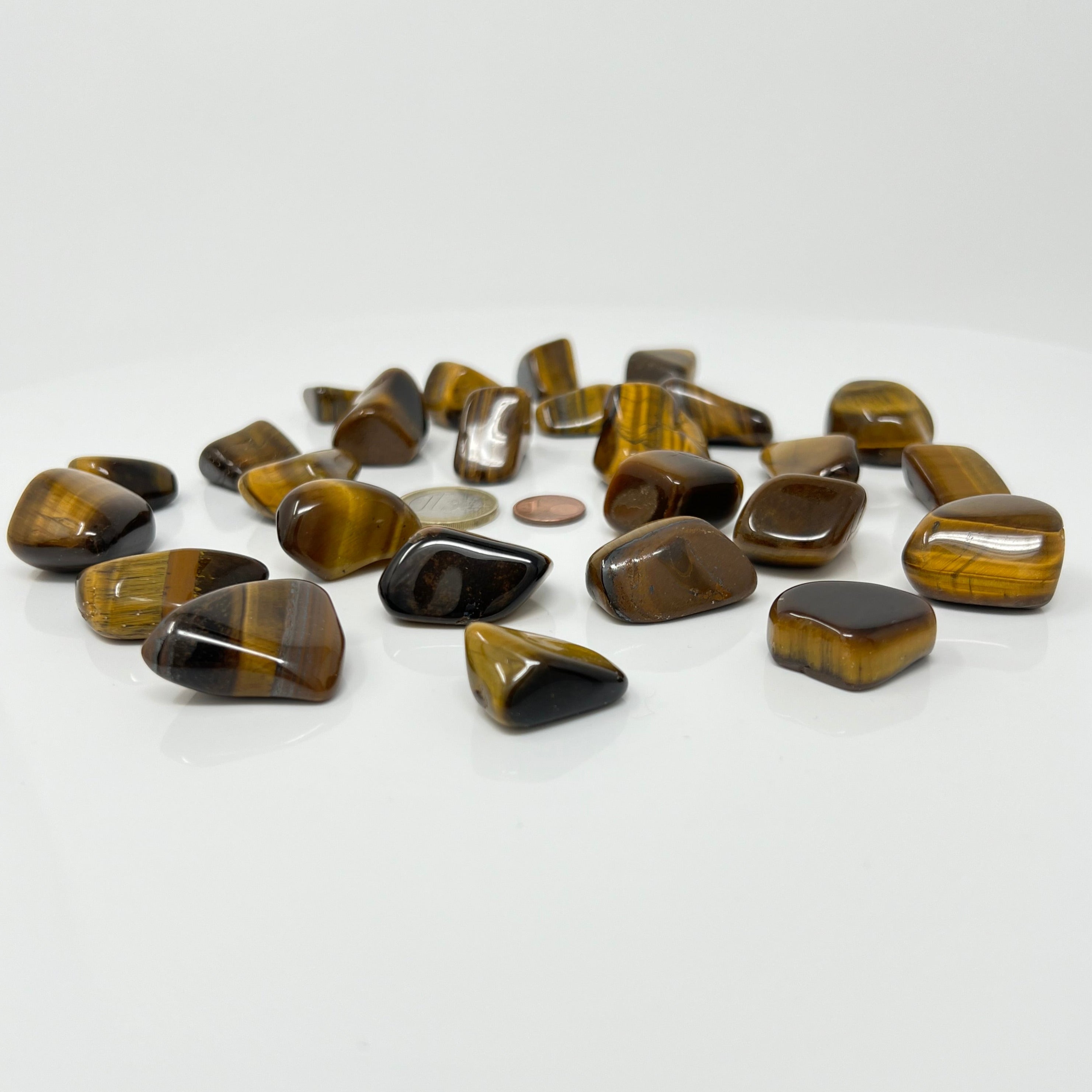 Tigerauge (gold) - Trommelstein - Größe 2 - 3 cm