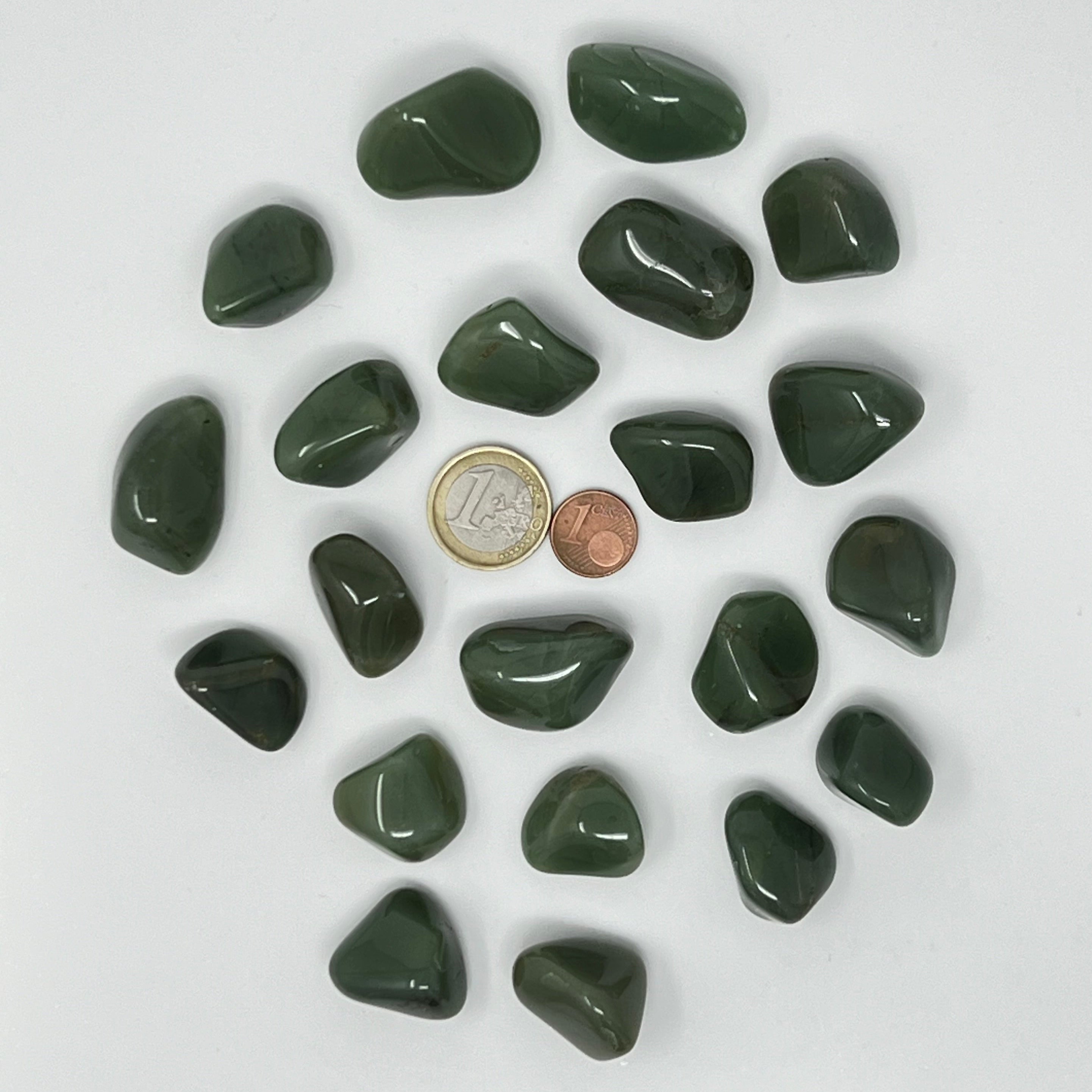 Chalcedon grün (Chromchalcedon) - Trommelstein - Größe 2-3,5 cm