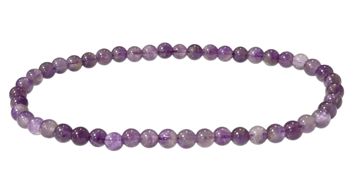 Amethyst Armband – Brasilianische Natursteine (4-5 mm, Qualität AB)