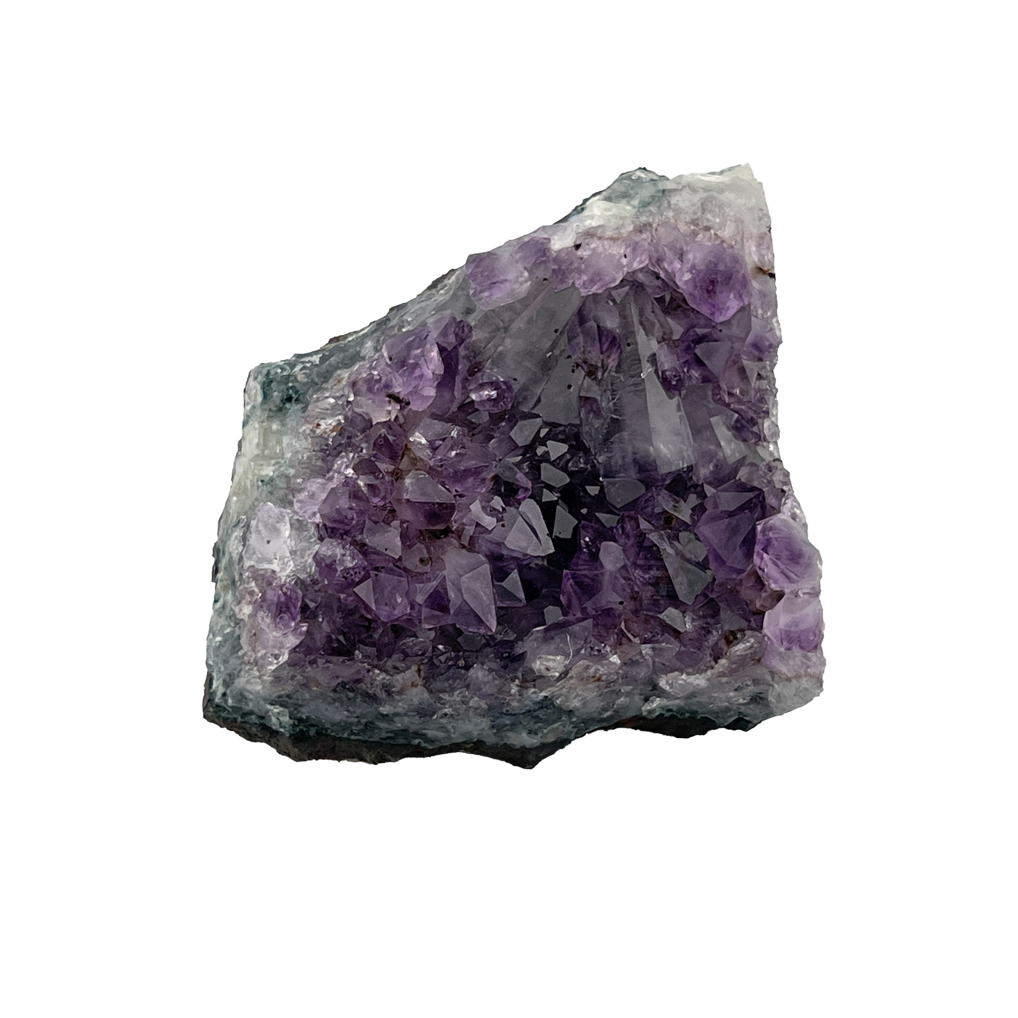 Amethyst Drusenstück Unikat 5 – A-Qualität – 684 g - Maße: 10 x 7 x 6,5 cm – Naturkristall aus Brasilien für Schutz und Klarheit