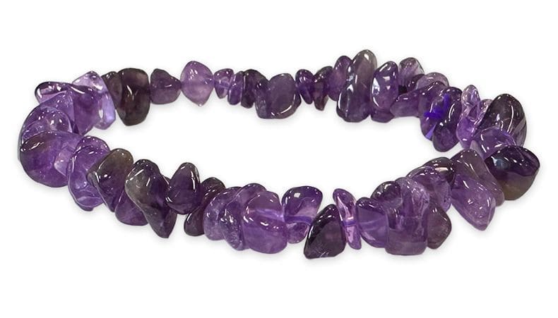 Amethyst Splitterarmband – Tiefviolette Brillanz aus Uruguay in AA-Qualität  (5-8 mm)