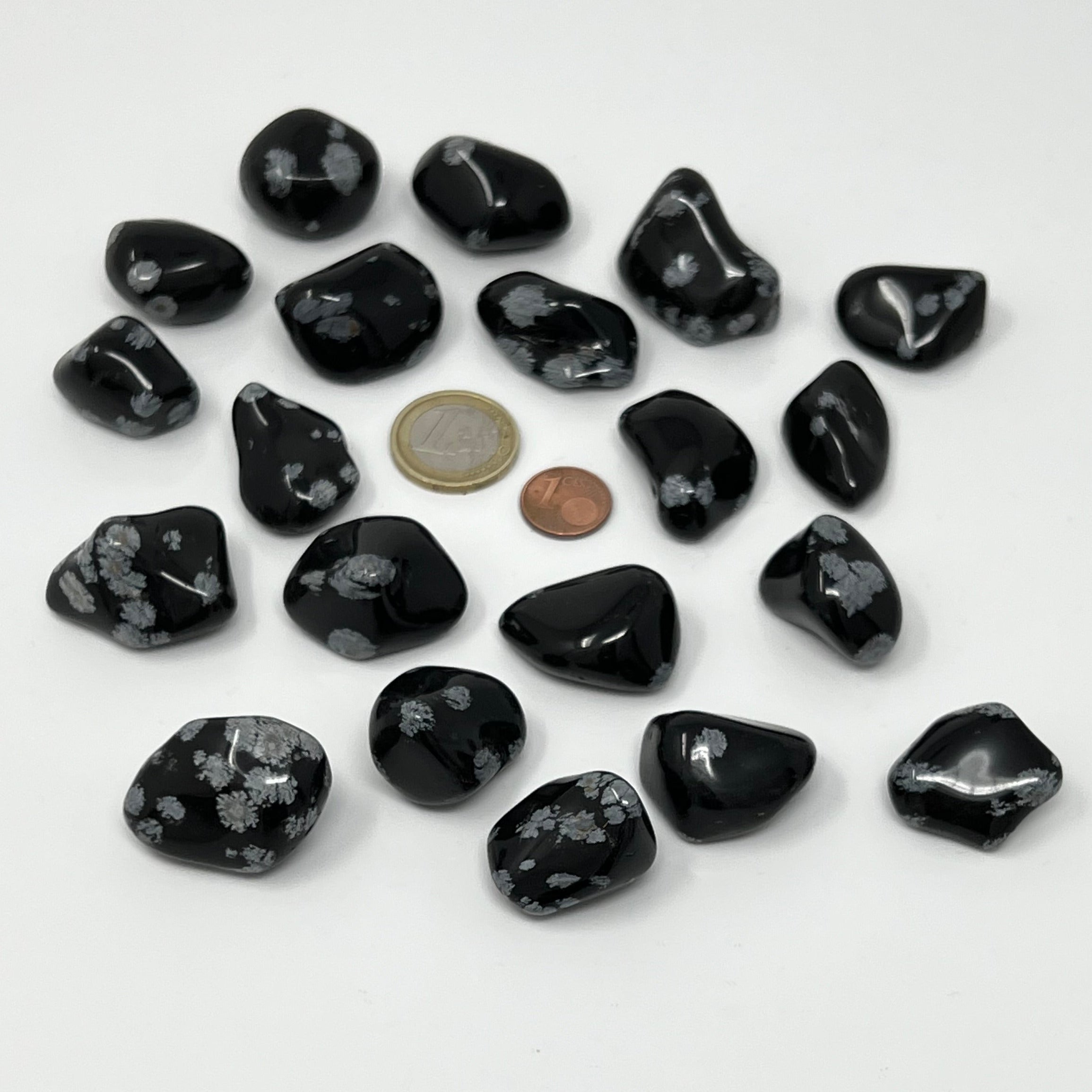 Schneeflockenobsidian - Trommelstein - Größe 2-3 cm