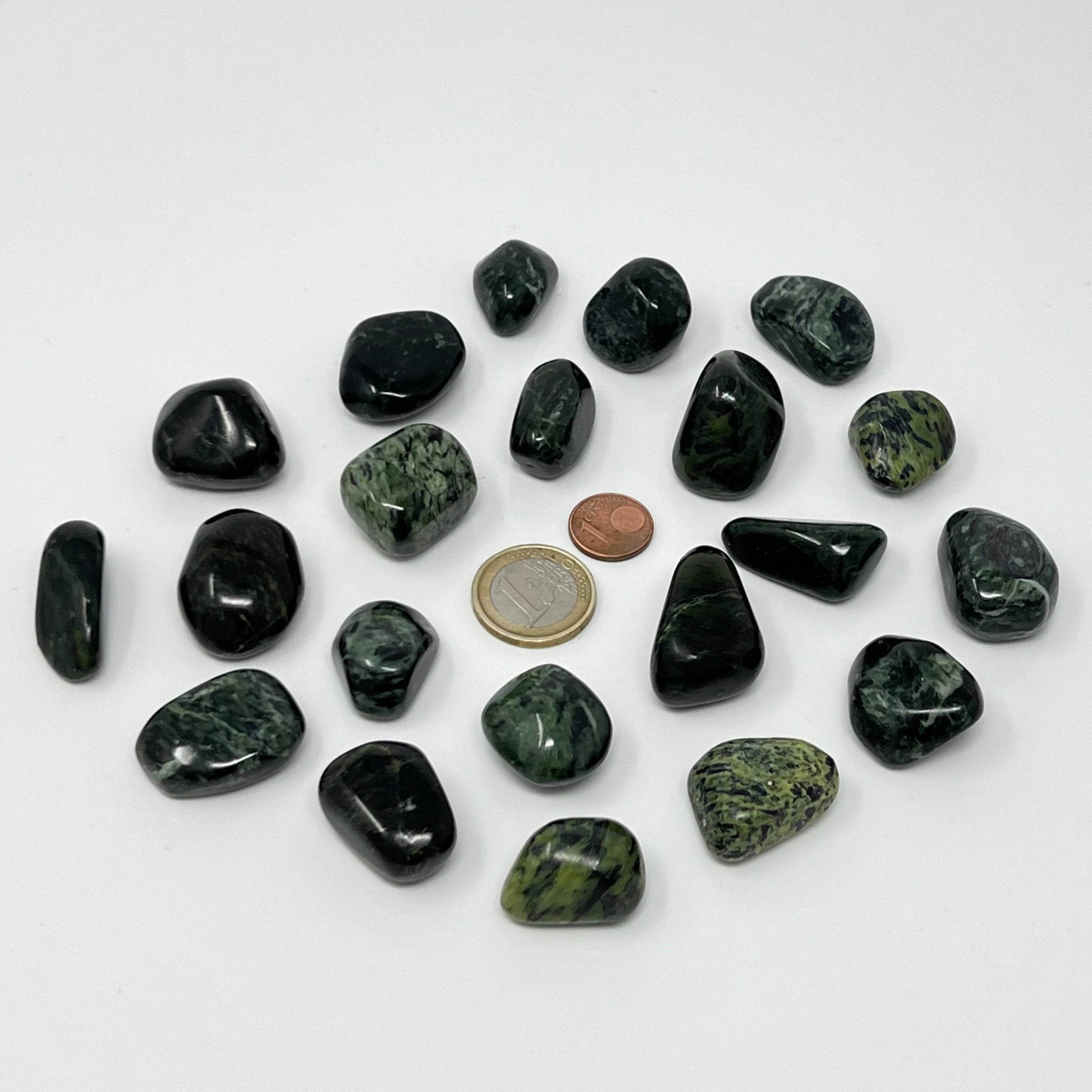 Serpentin - Trommelstein - Größe 2-3 cm