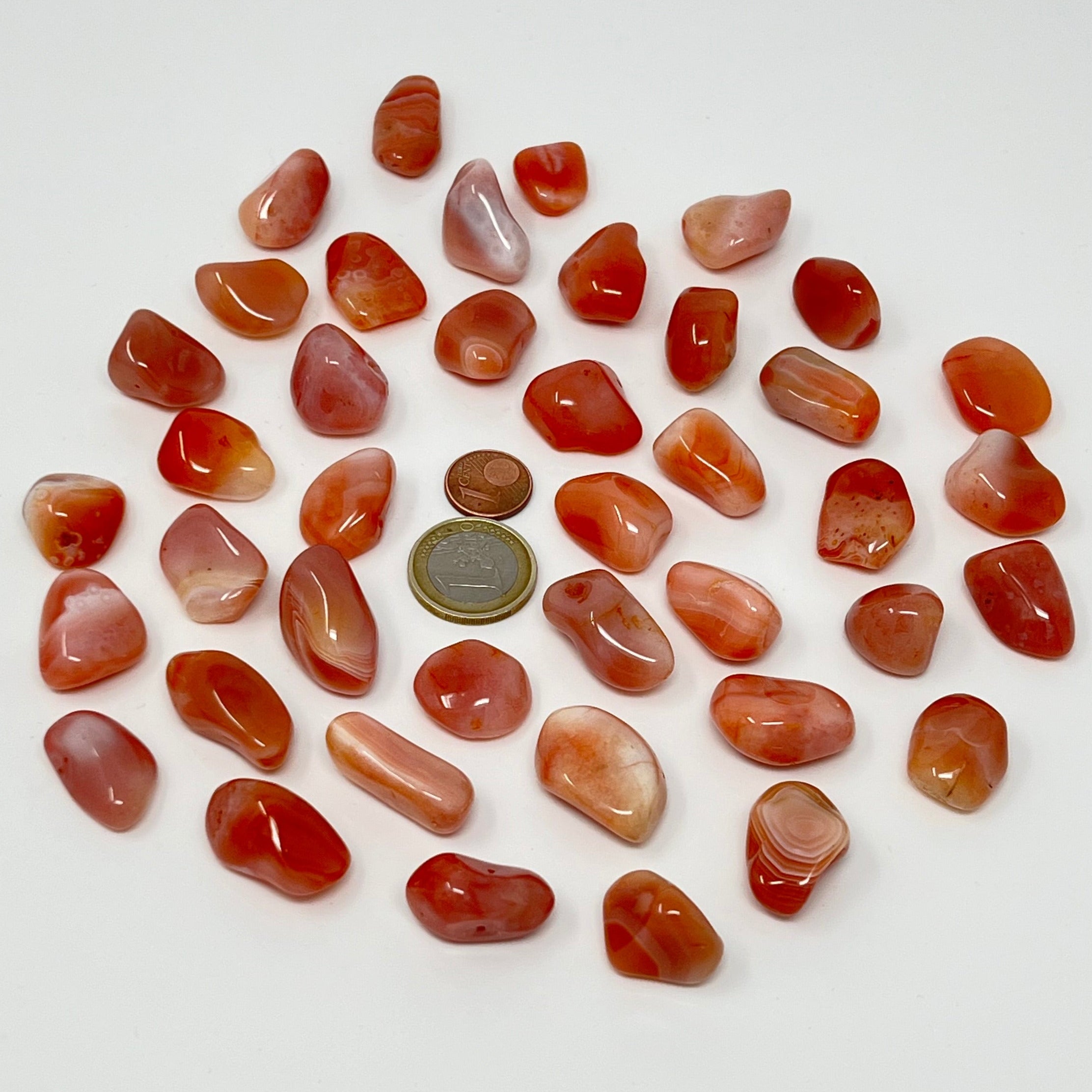 Aprikosenachat - Trommelstein - Größe 1-2 cm