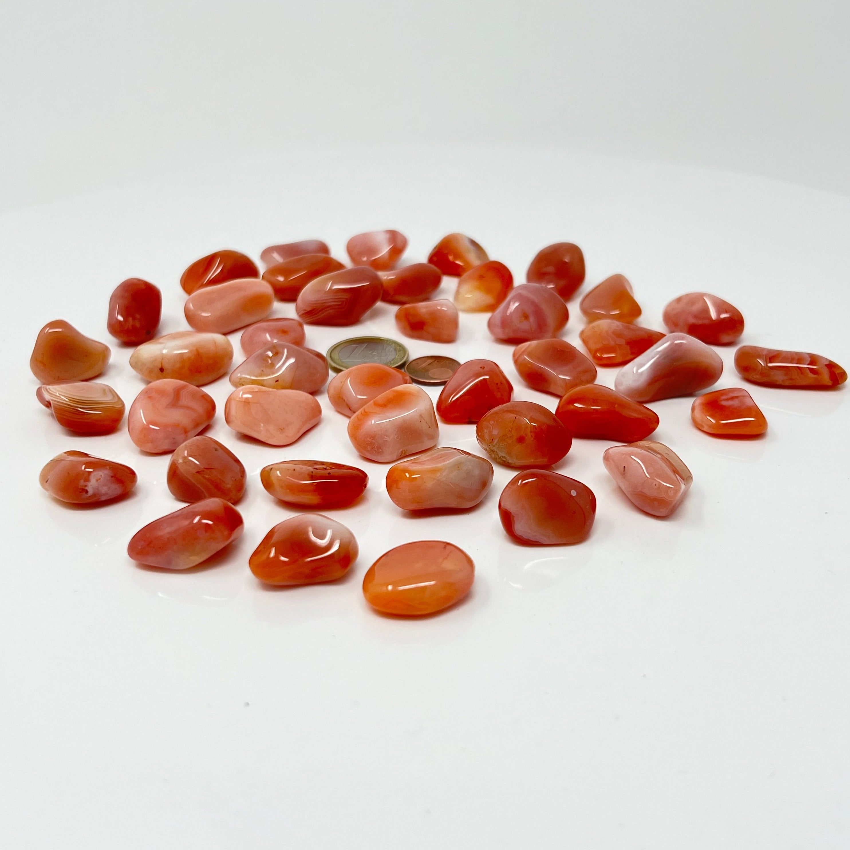 Aprikosenachat - Trommelstein - Größe 1-2 cm