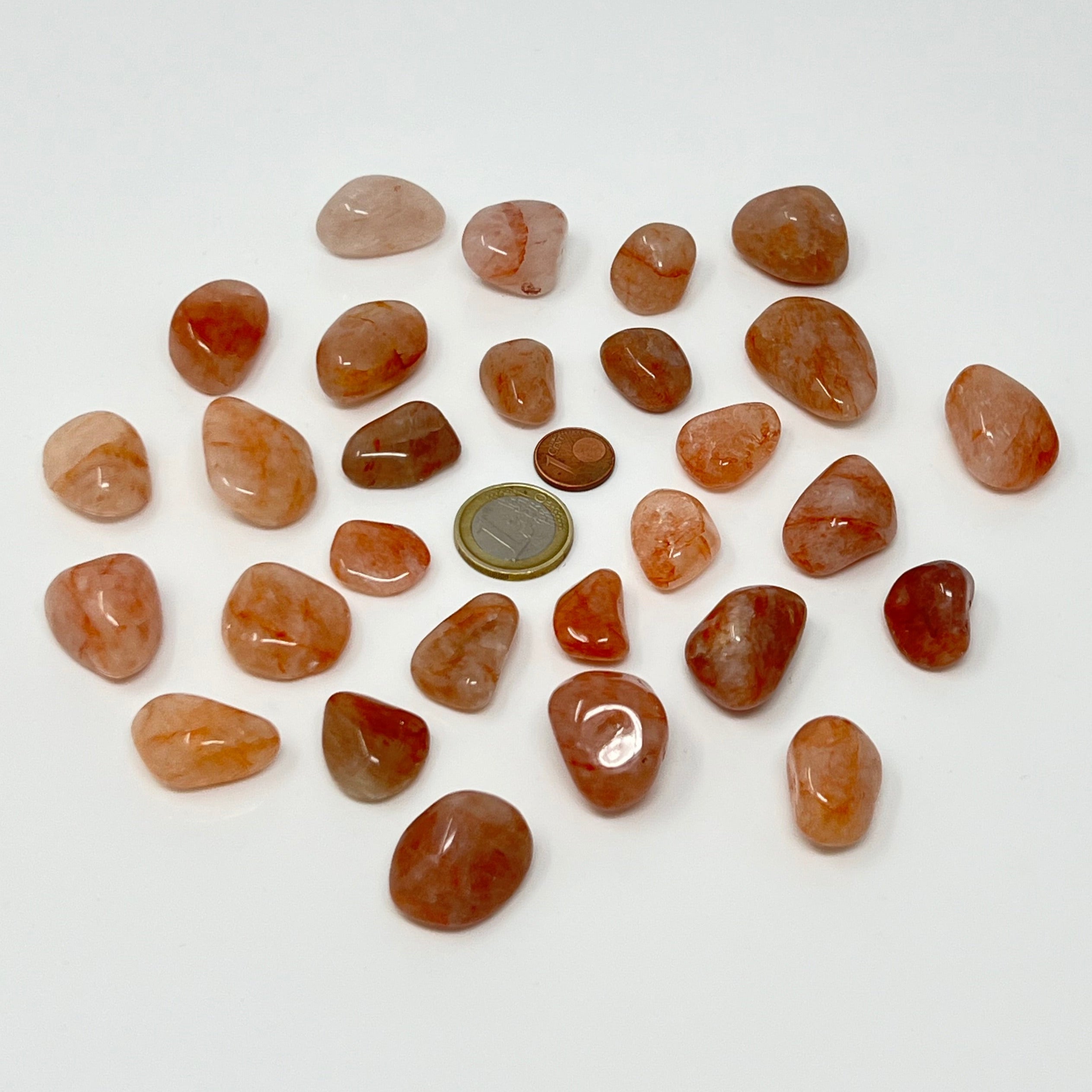 Hämatitquarz - Trommelstein - Größe 1,5-3 cm