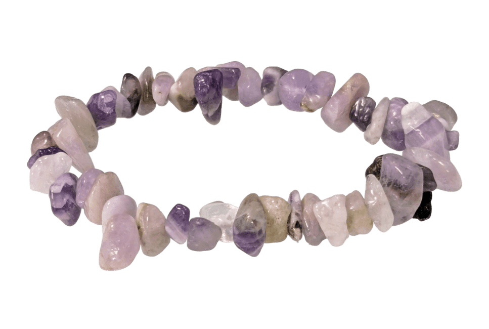 Bänder-Amethyst Splitterarmband – Natürliche Zeichnung aus Botswana (4-8 mm)