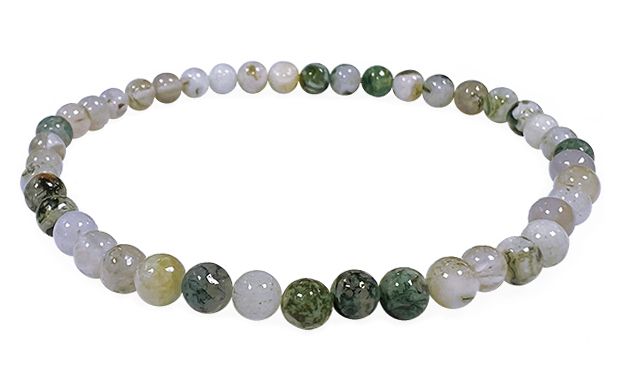 Baumachat Armband – Indische Natursteine (4 mm, A-Qualität)
