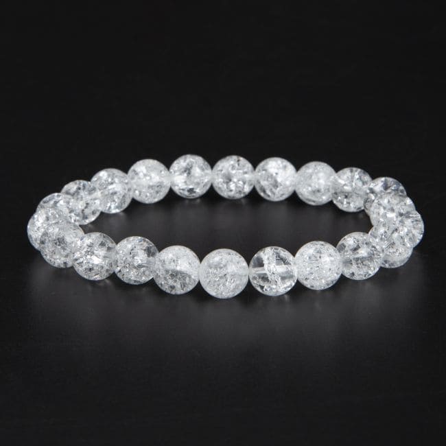 Bergkristall Armband "Fire & Ice" – Brillante Eiskristall-Optik in A-Qualität (8 mm)
