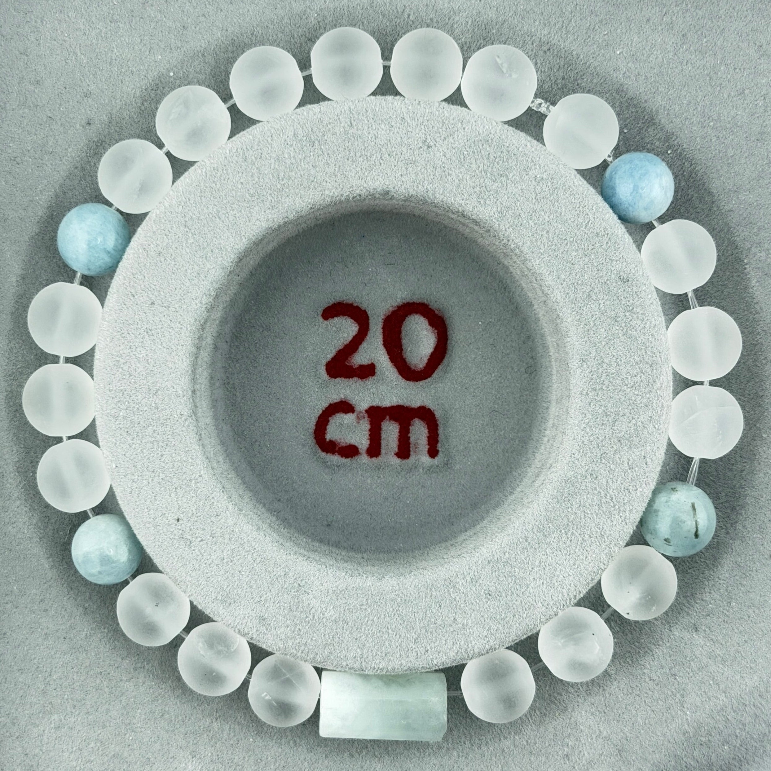 Bergkristall & Aquamarin – Armband mit 8-mm Kugeln (elastisch, ca. 19 cm)