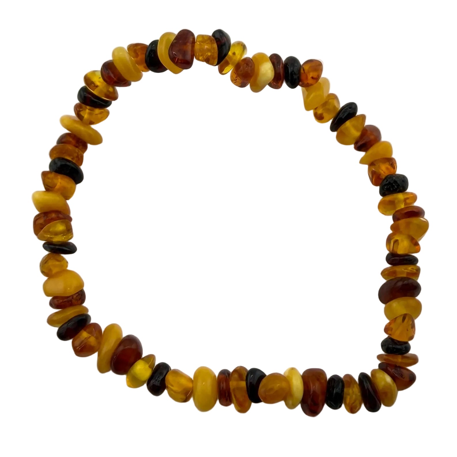 Bernstein – Splitterarmband bunt, mini Steinchen (elastisch, ca. 18 cm)