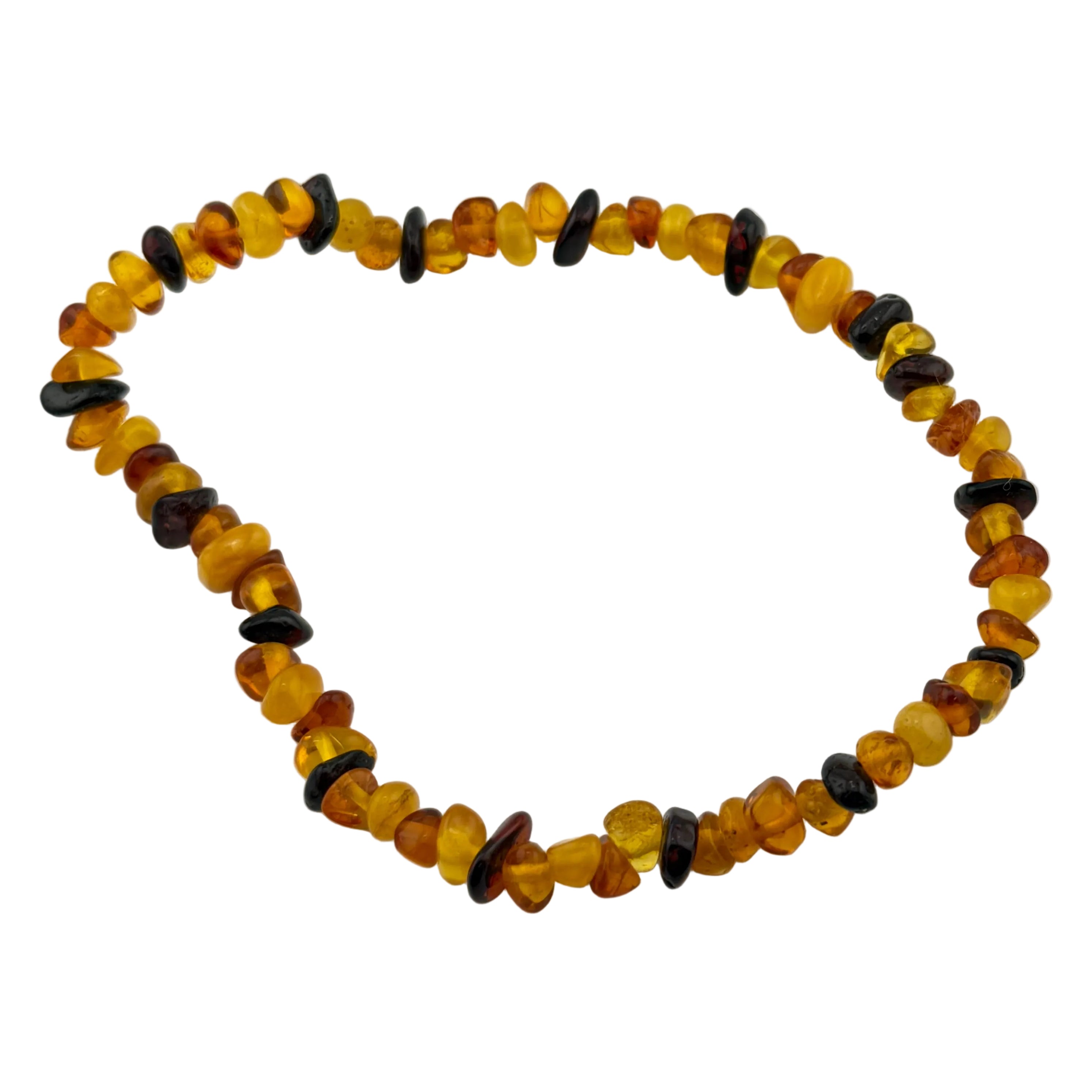 Bernstein – Splitterarmband bunt, mini Steinchen (elastisch, ca. 18 cm)