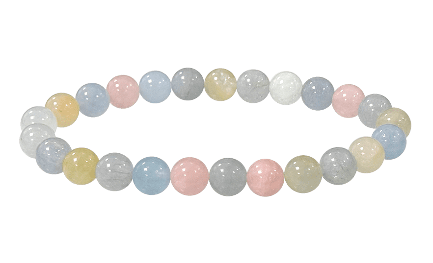 Beryll-Armband – Kostbarer Mix aus Aquamarin, Morganit & Heliodor in AA-Qualität (8 mm)
