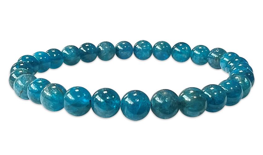 Blauer Apatit - AA Qualität - Perlenarmband 6-7 mm