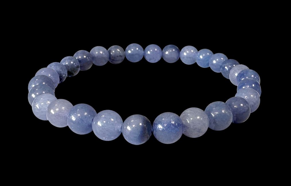 Blauer Aventurin - A Qualität - Perlenarmband 6 mm