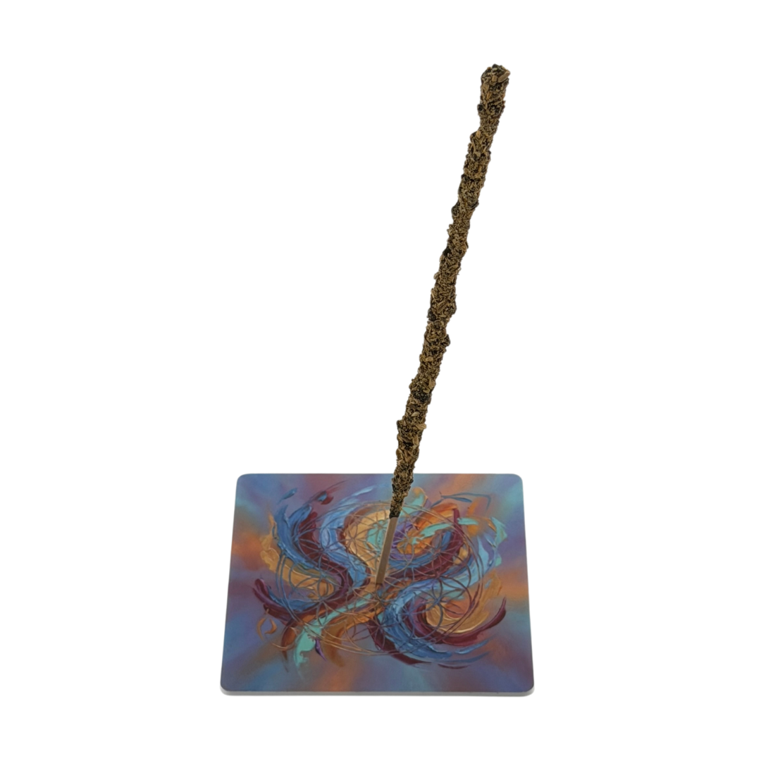 Blume des Lebens – Motiv 11 | Abstrakter Räucherstäbchenhalter aus Acryl - 10 × 10 cm