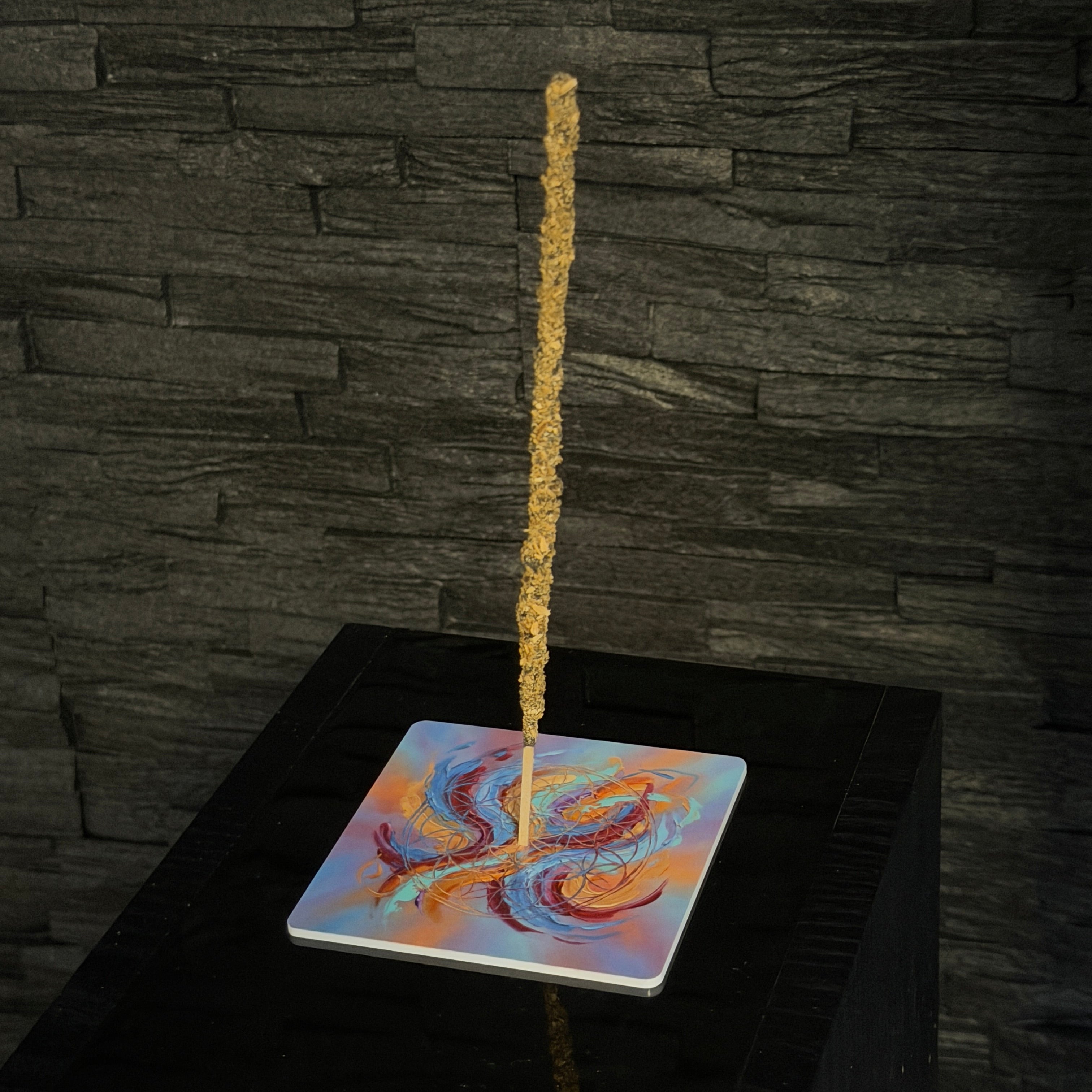 Blume des Lebens – Motiv 11 | Abstrakter Räucherstäbchenhalter aus Acryl - 10 × 10 cm