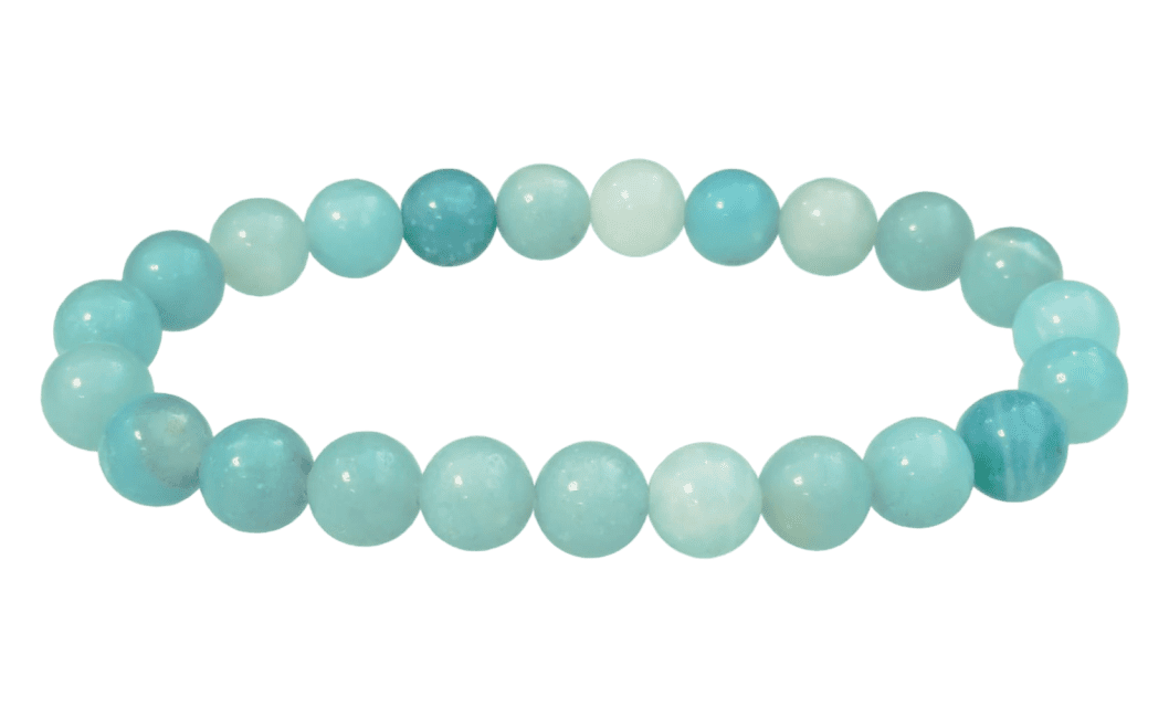 Brasilien Amazonit Armband – Türkisfarbene Meeresbrise in A-Qualität (8 mm)