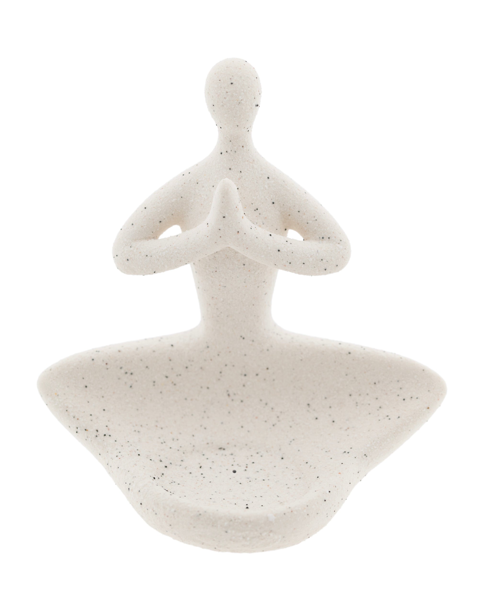 Buddha Teelicht & Räucherstäbchenhalter – natur – Keramik – H 12 x B 12 cm