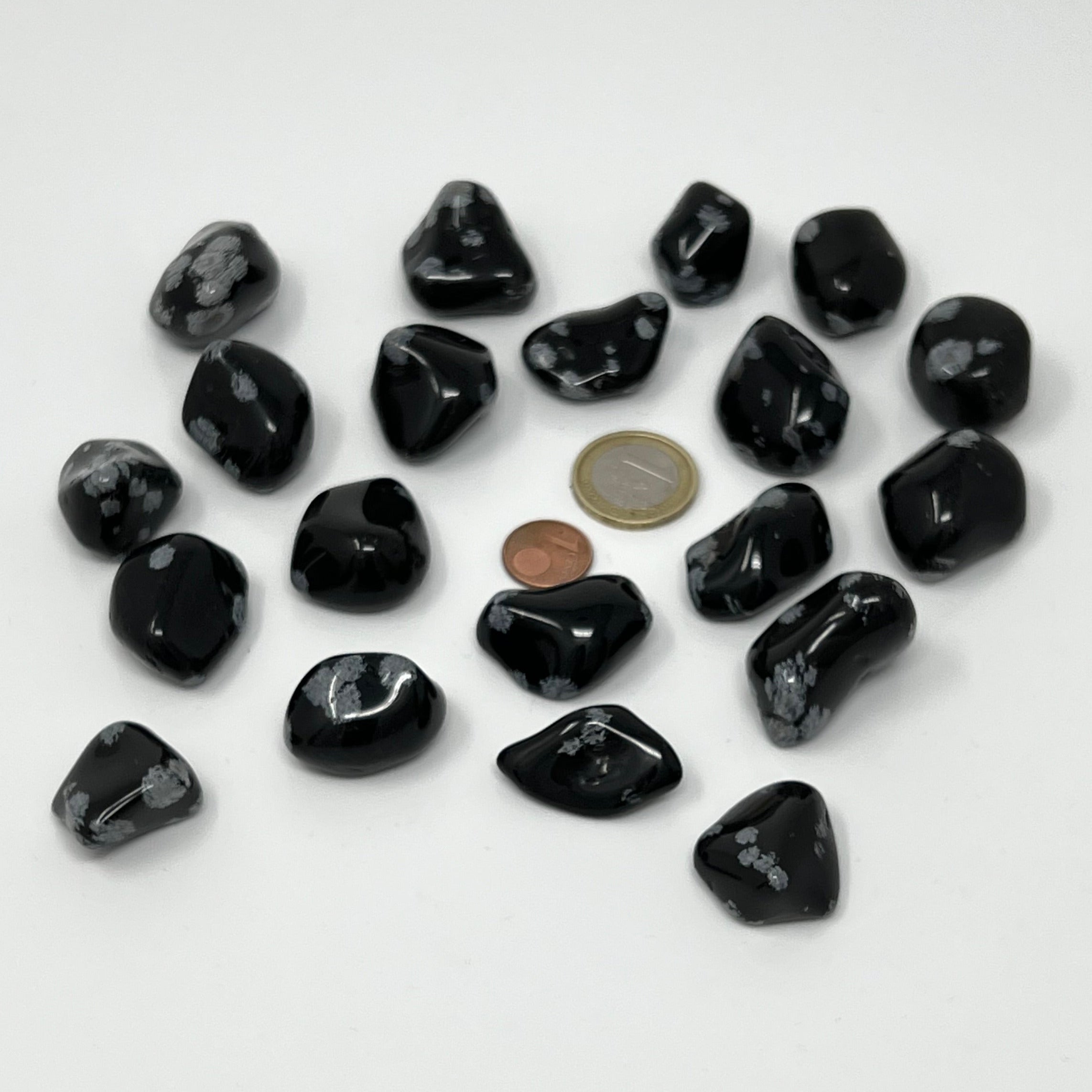 Schneeflockenobsidian - Trommelstein - Größe 2-3 cm