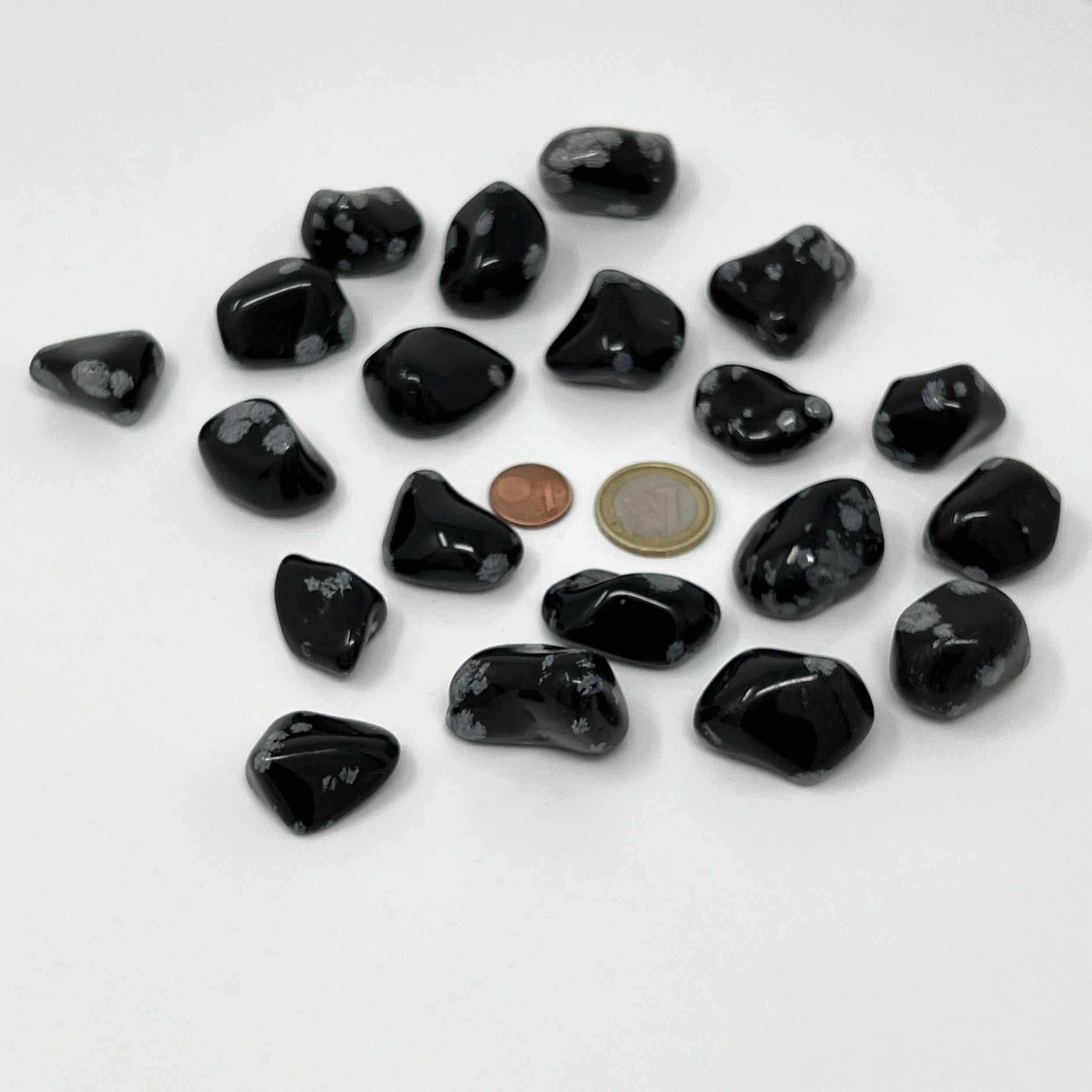 Schneeflockenobsidian - Trommelstein - Größe 2-3 cm
