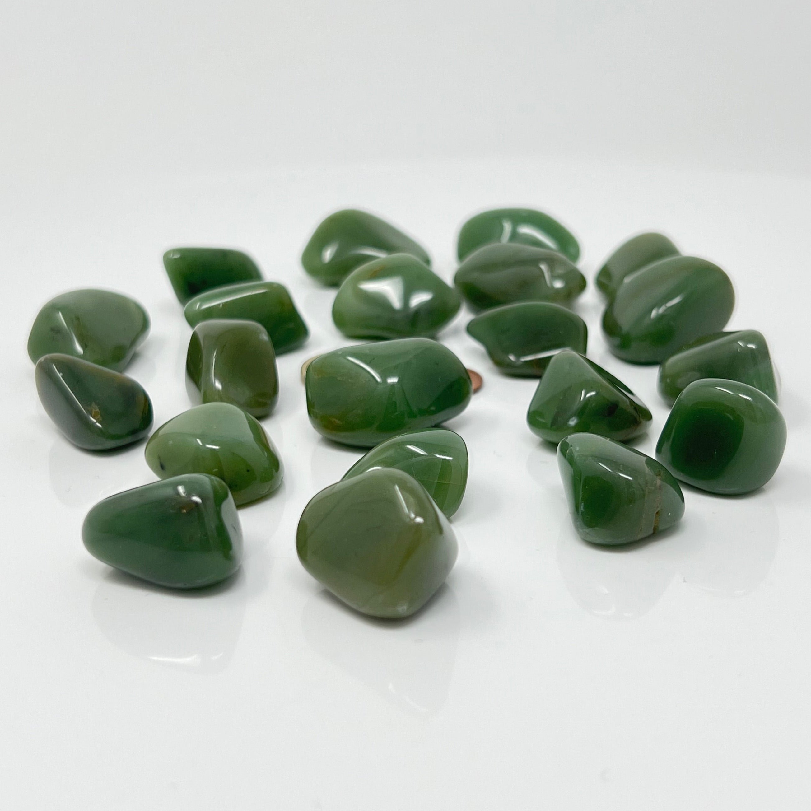 Chalcedon grün (Chromchalcedon) - Trommelstein - Größe 2-3,5 cm