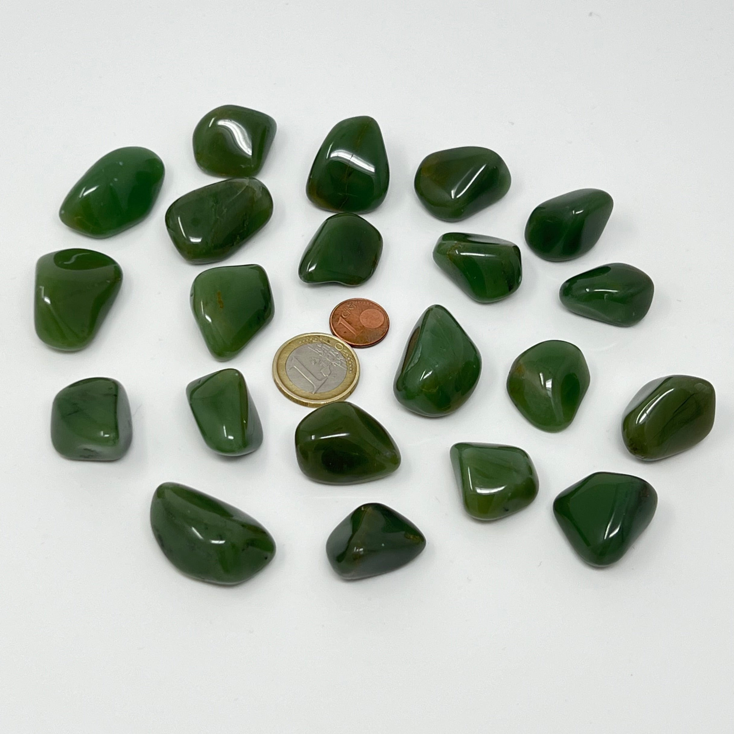 Chalcedon grün (Chromchalcedon) - Trommelstein - Größe 2-3,5 cm