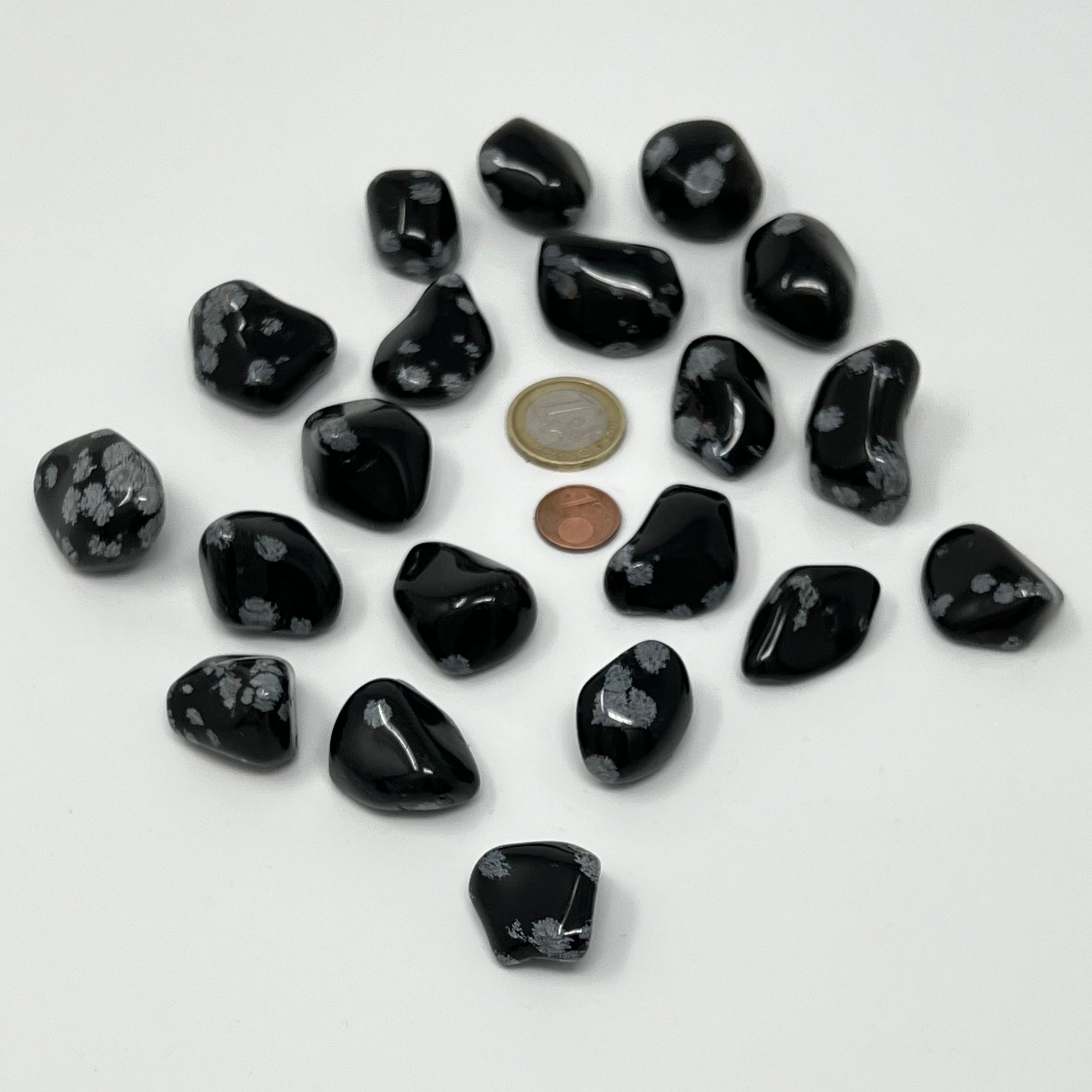 Schneeflockenobsidian - Trommelstein - Größe 2-3 cm