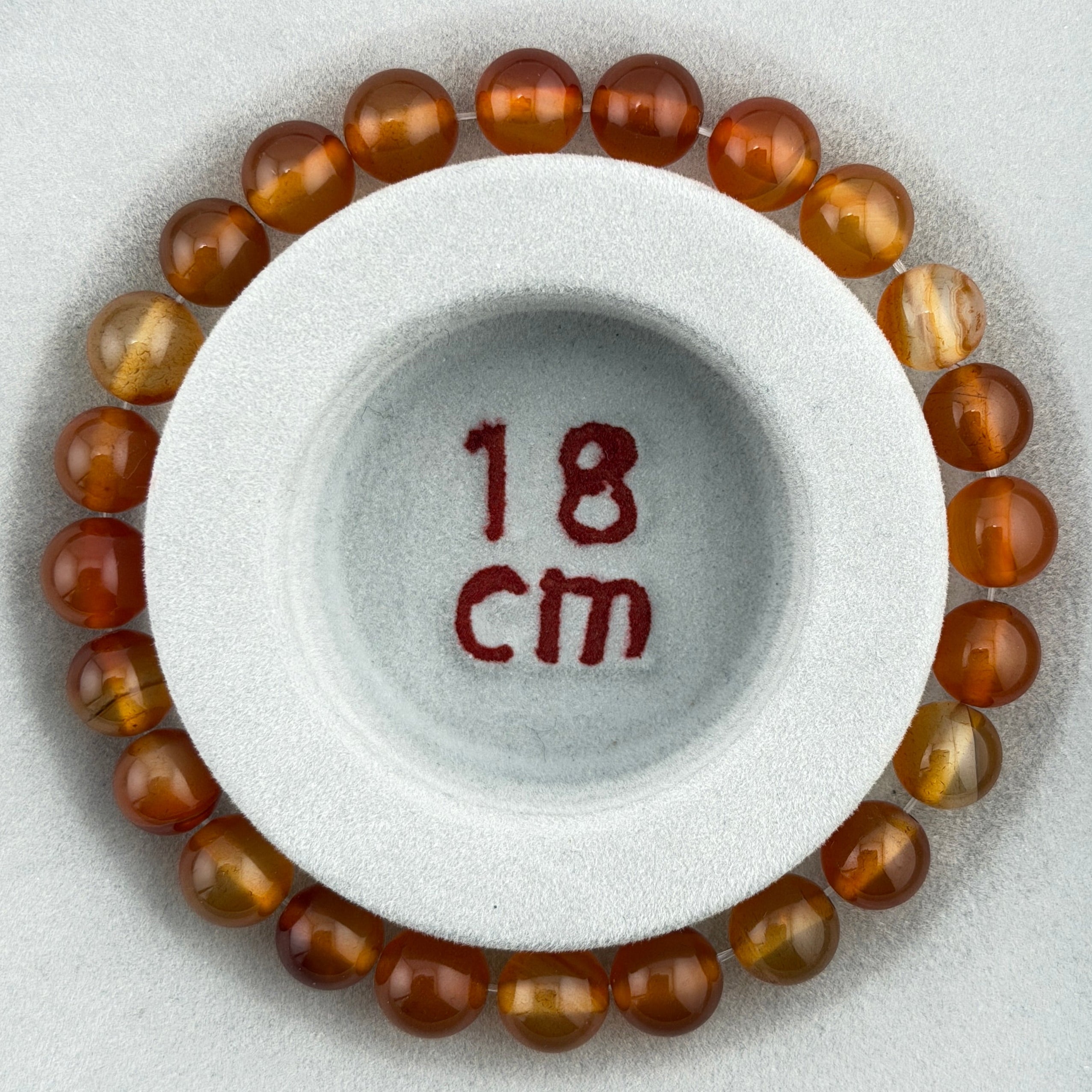 Carneol (gebrannt) – Armband mit 8-mm Kugeln (elastisch, ca. 19 cm)
